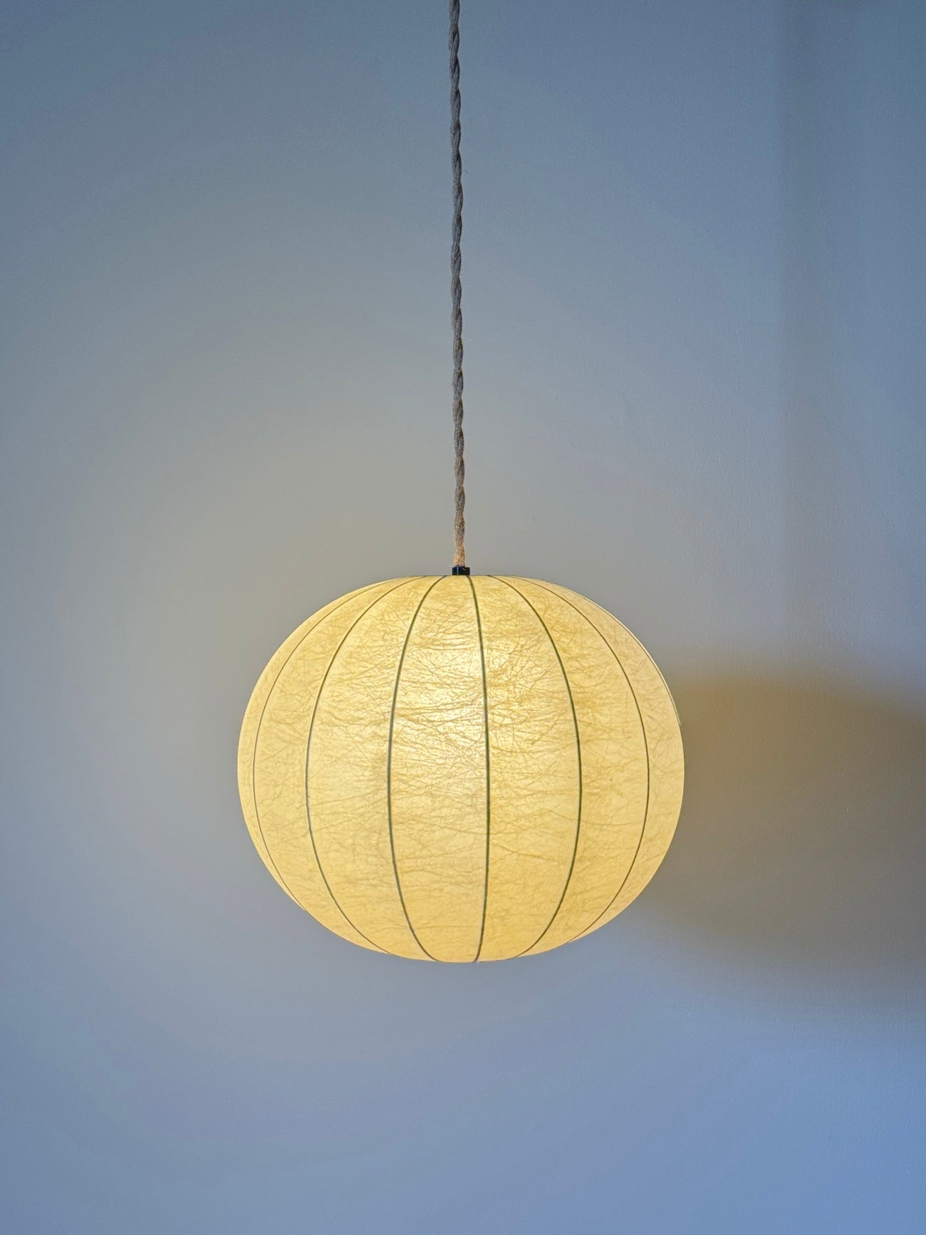 Mid-century Italian cocoon pendant shade