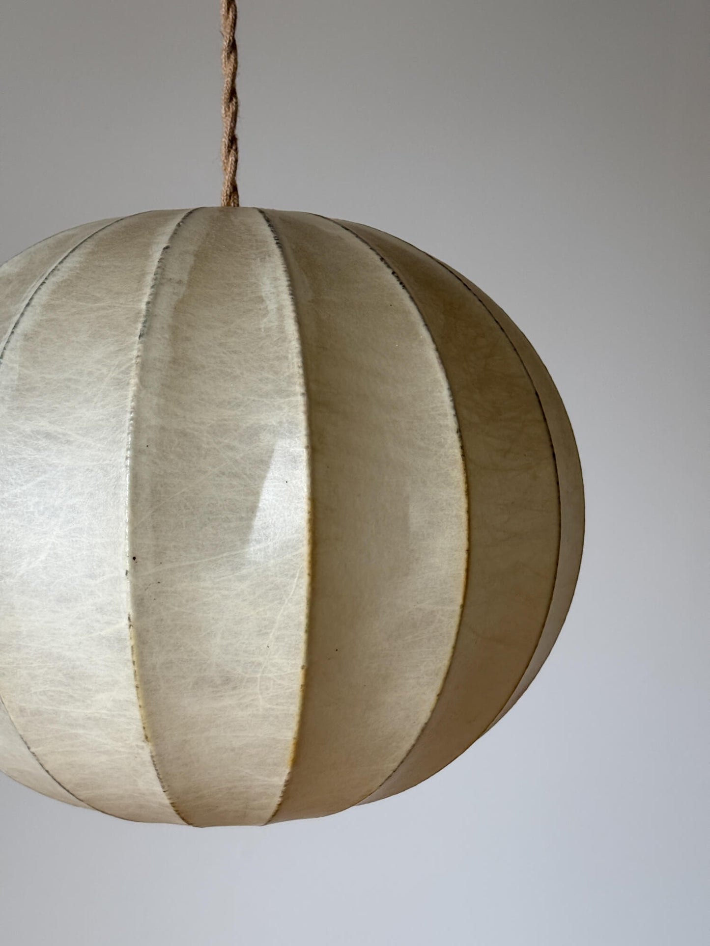 Mid-century Italian cocoon pendant shade