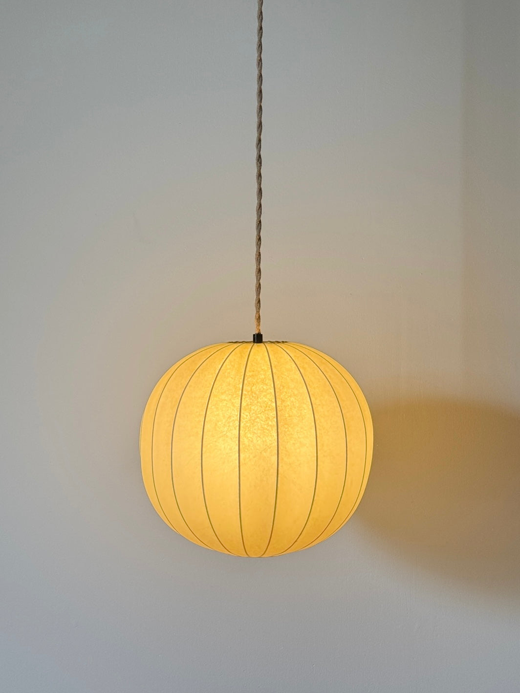 Mid-century Italian cocoon pendant shade