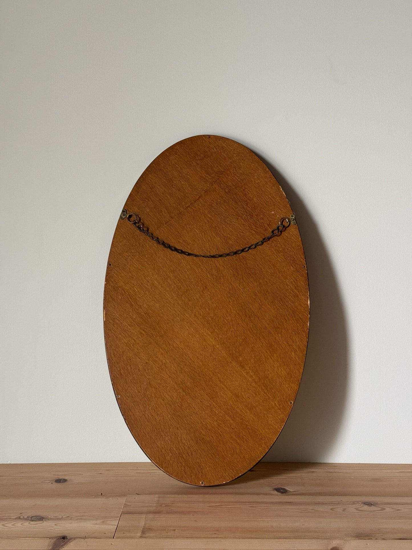 Victorian mahogany oval mirror