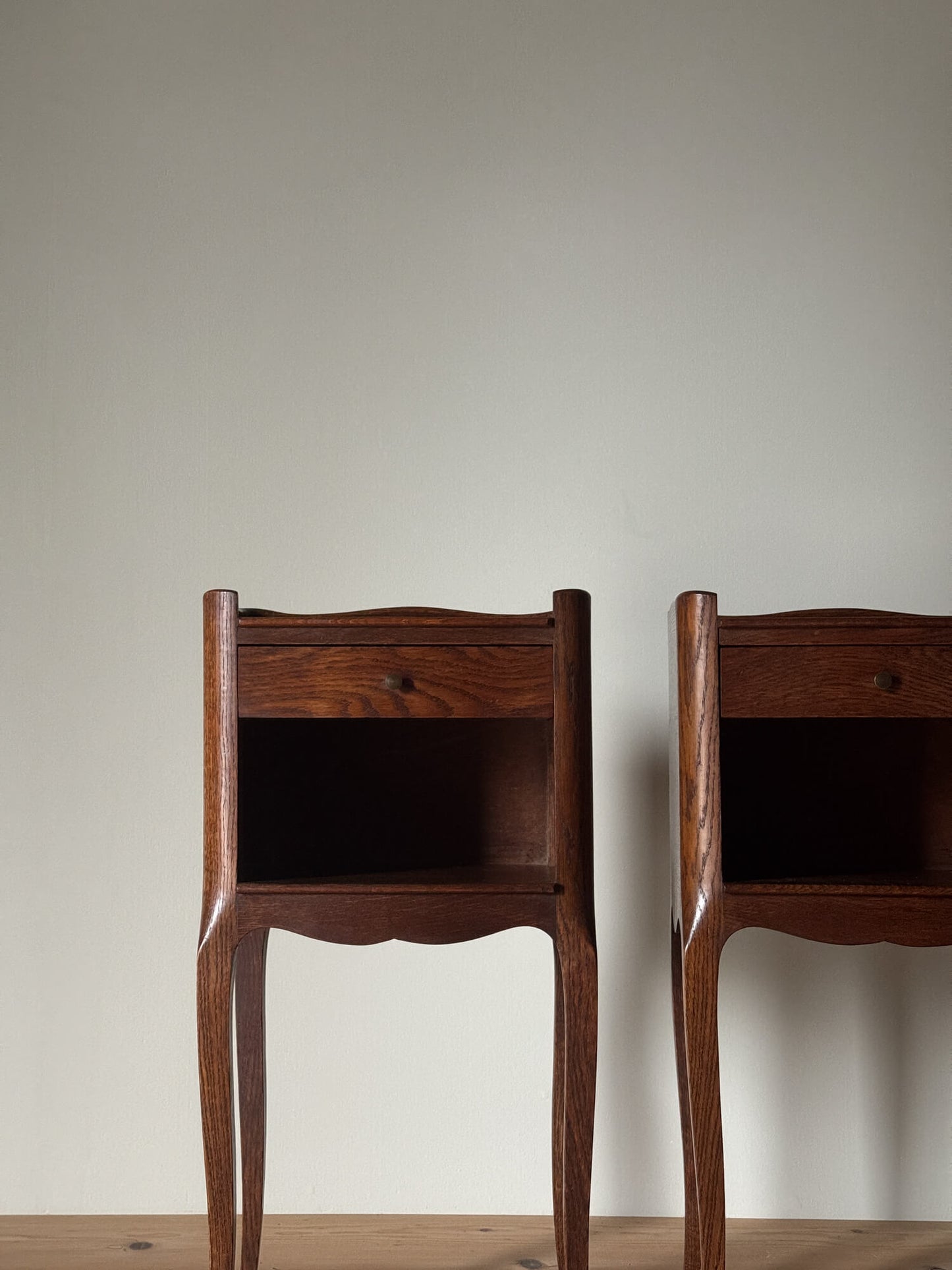 Pair of French vintage bedside tables