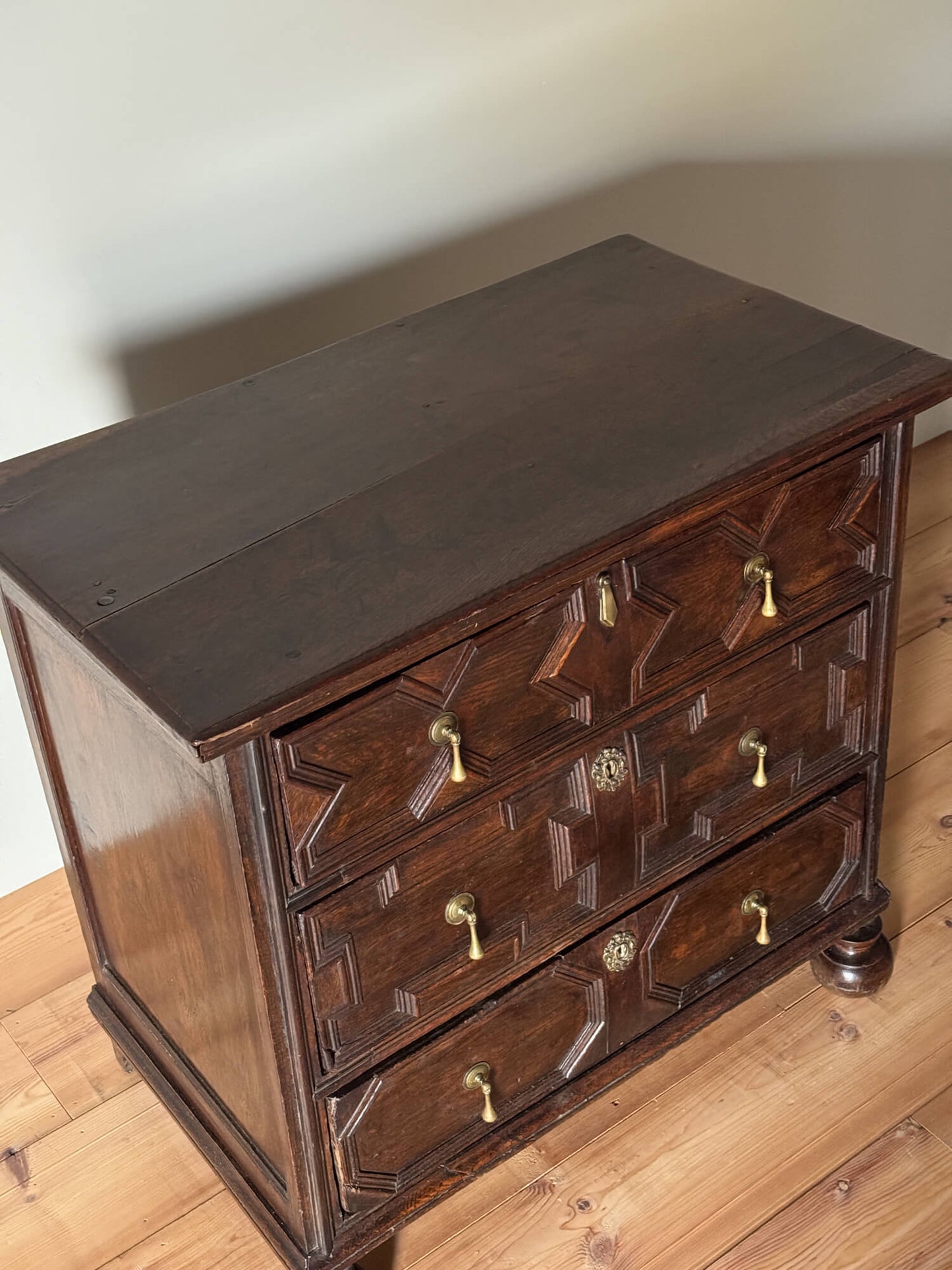 Jacobean oak chest of drawers