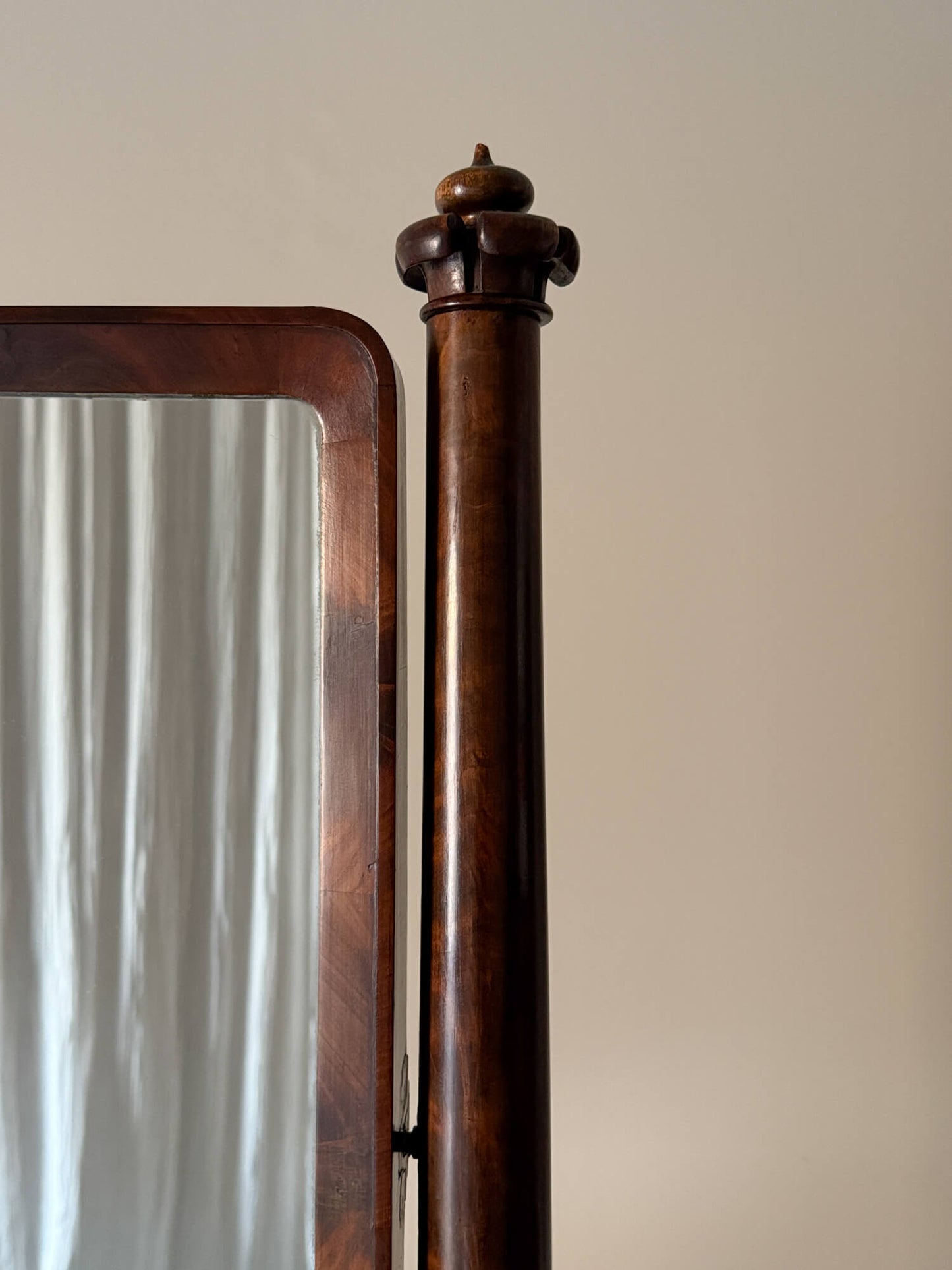 Large Victorian mahogany table-top mirror