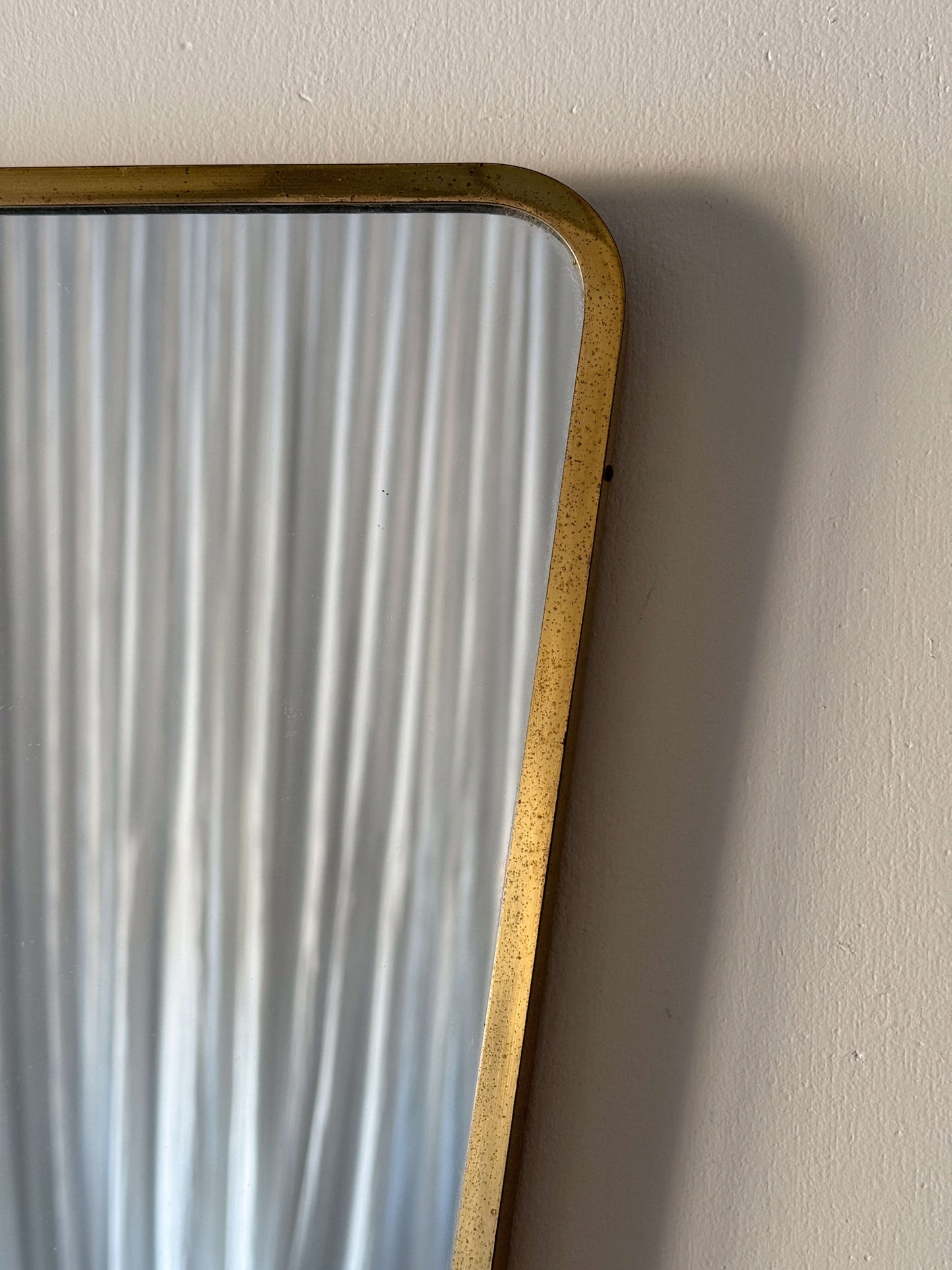 Mid-century Italian brass mirror