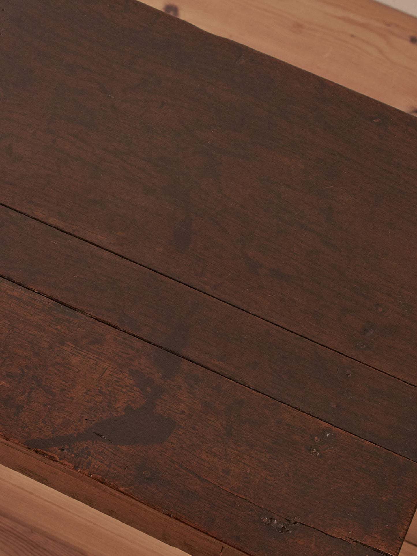 Antique oak bobbin side table