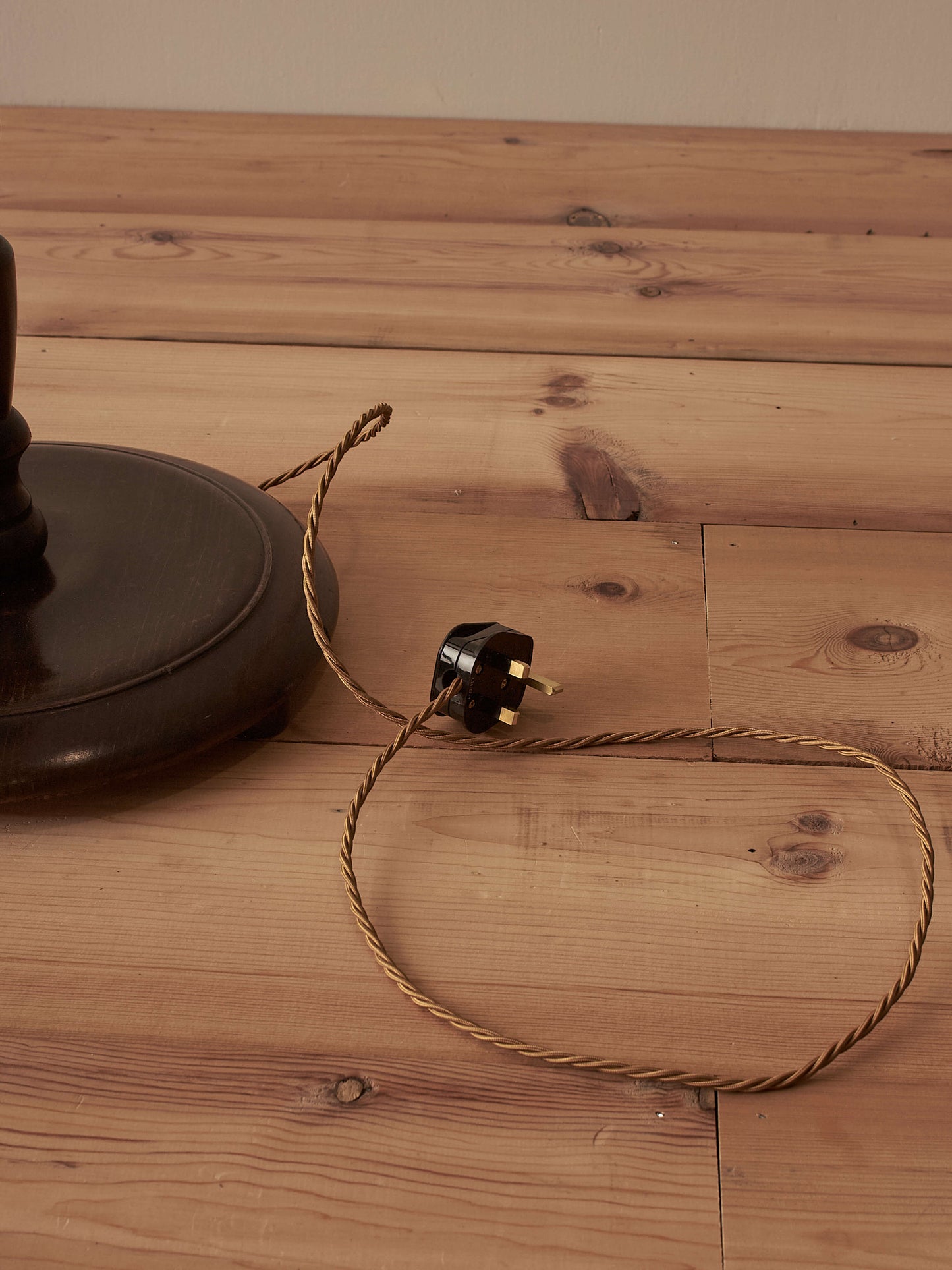 Vintage bobbin floor lamp