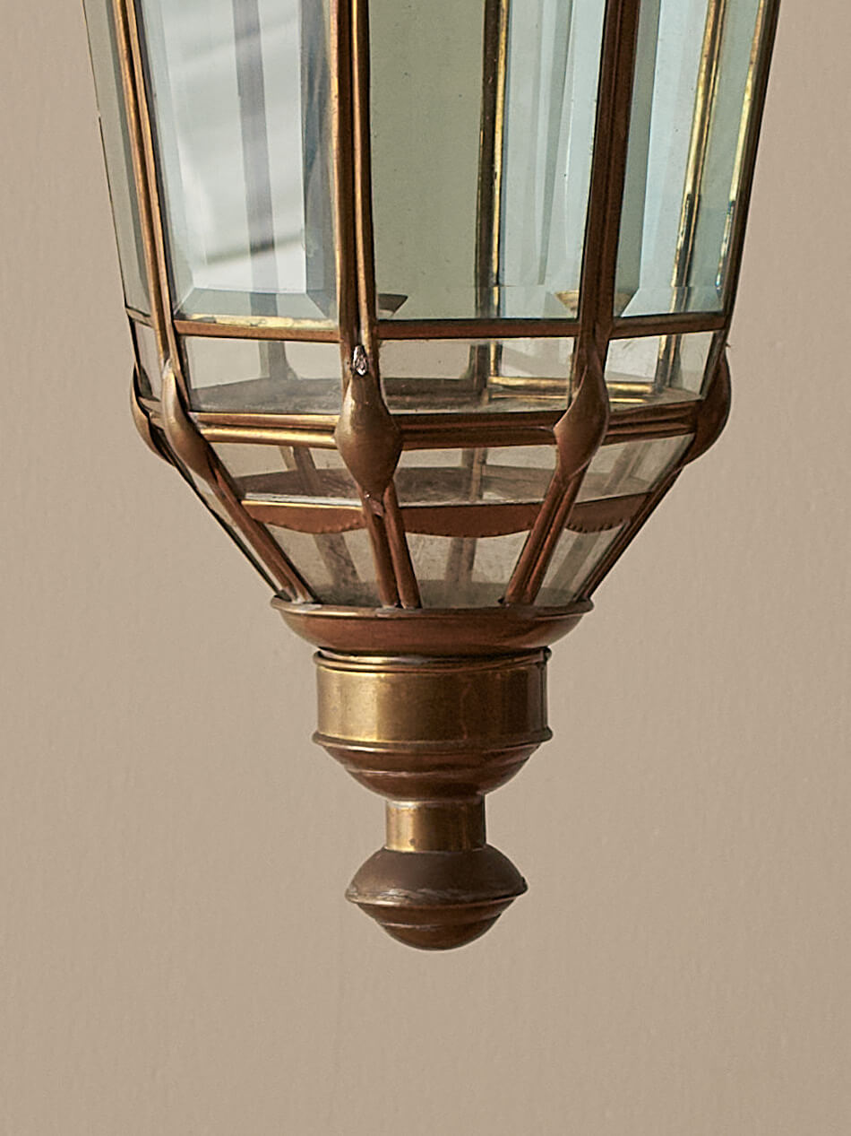 Antique brass lantern