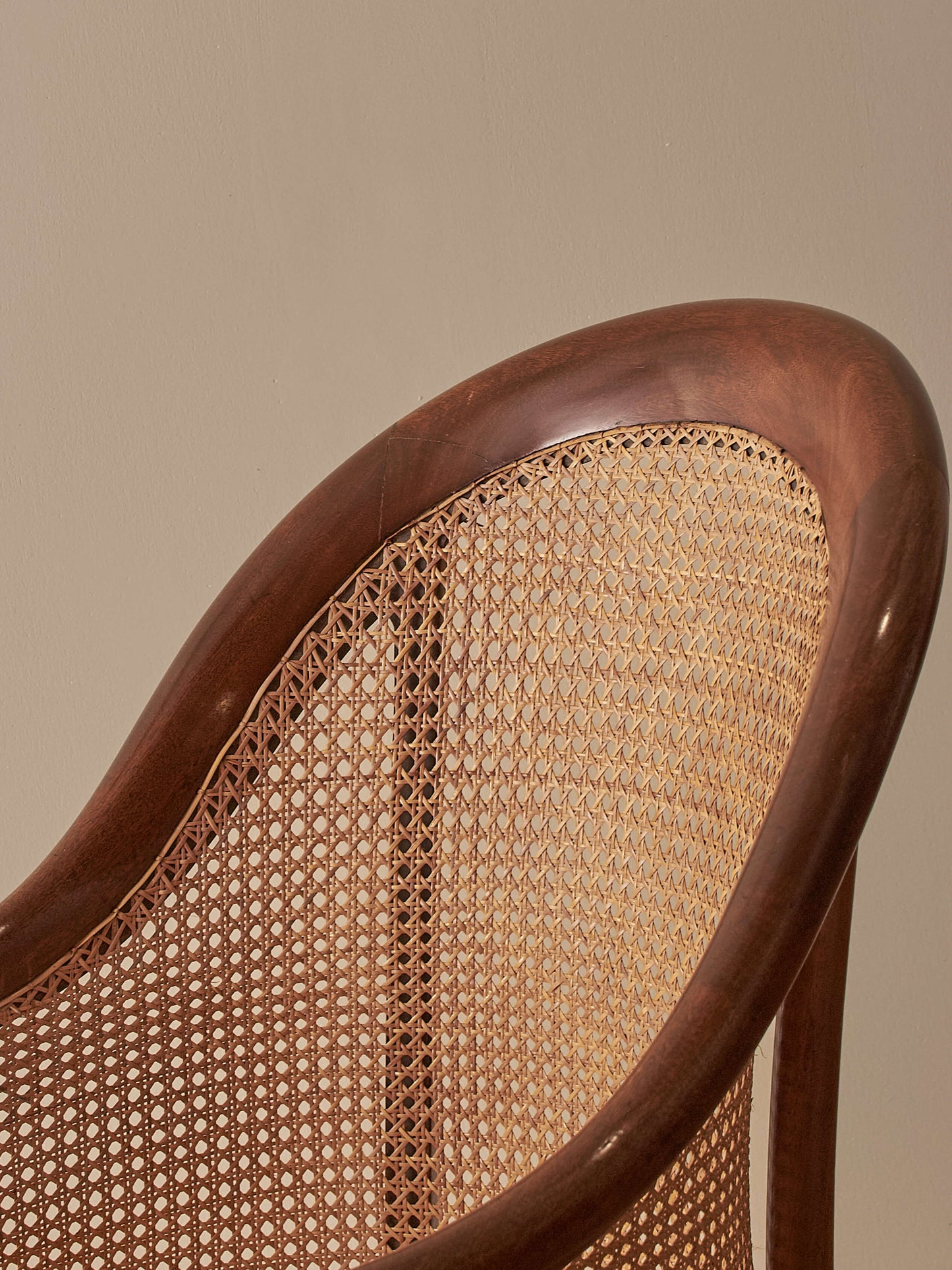 Antique Regency mahogany bergère chair