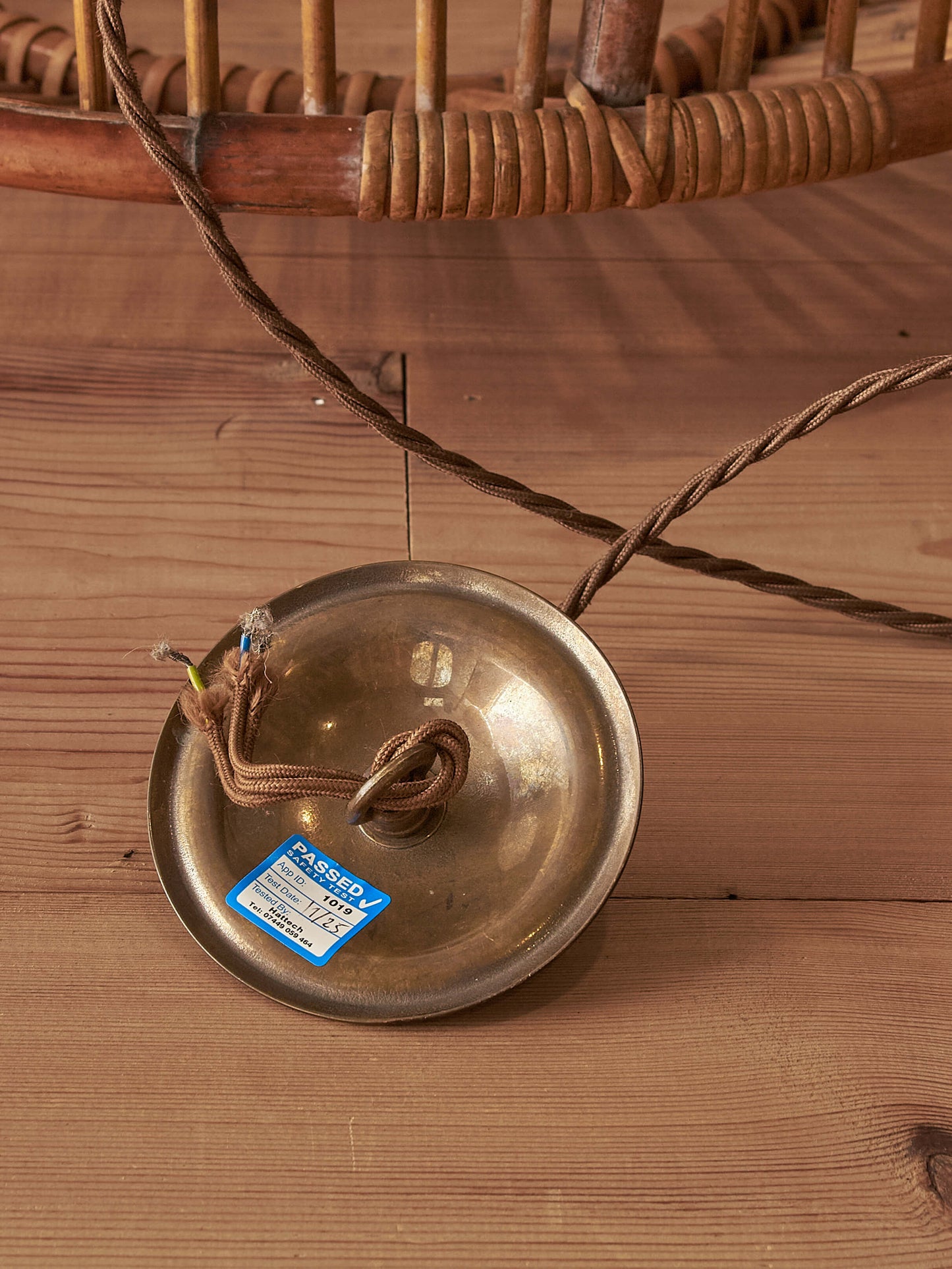 Mid-century bamboo pendant