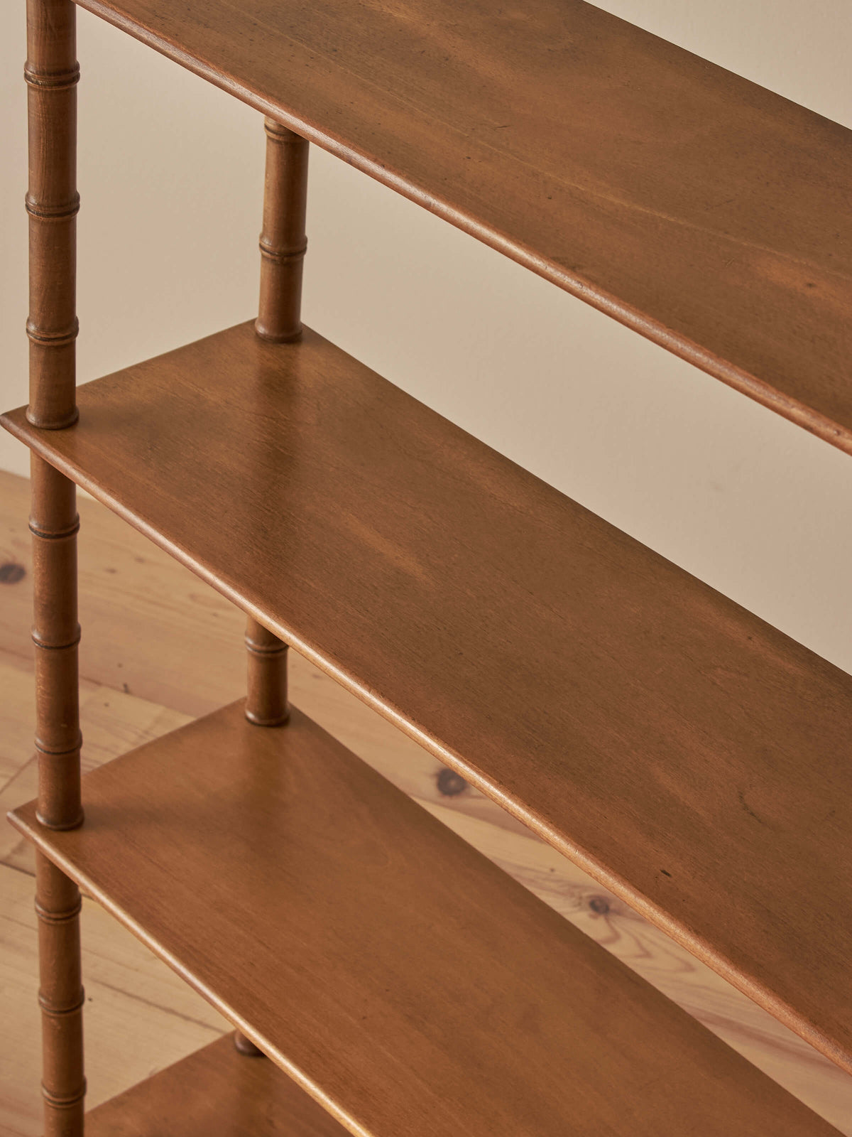 French vintage cherry faux-bamboo wall-shelf