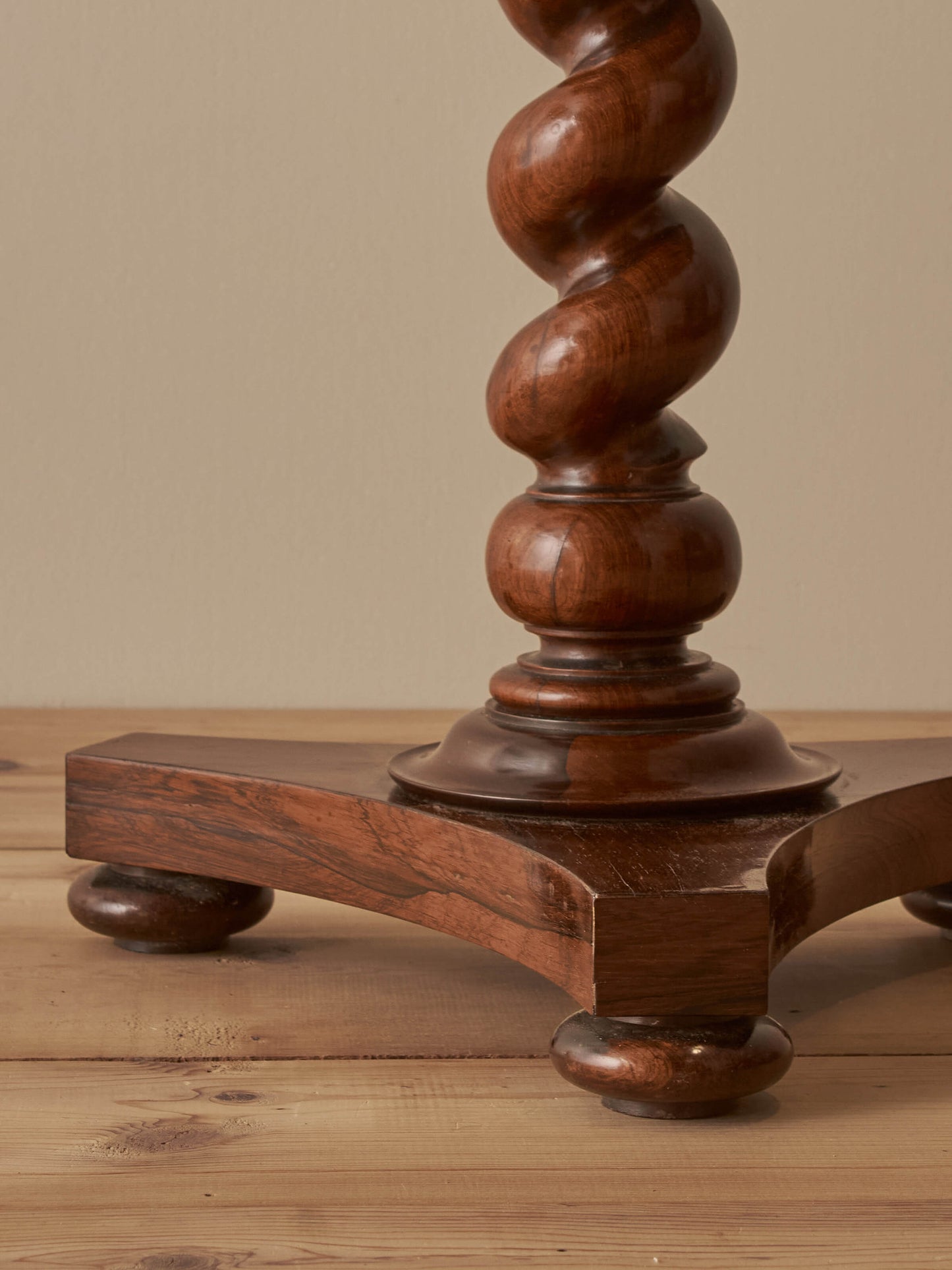 Victorian rosewood barley twist side table