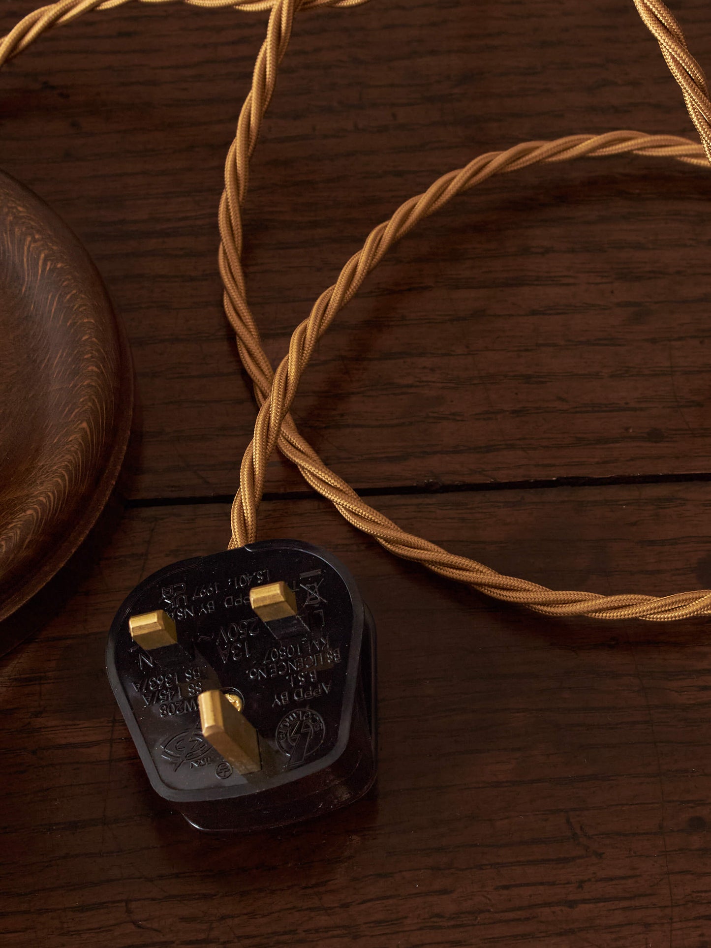 French vintage stacked bobbin table lamp