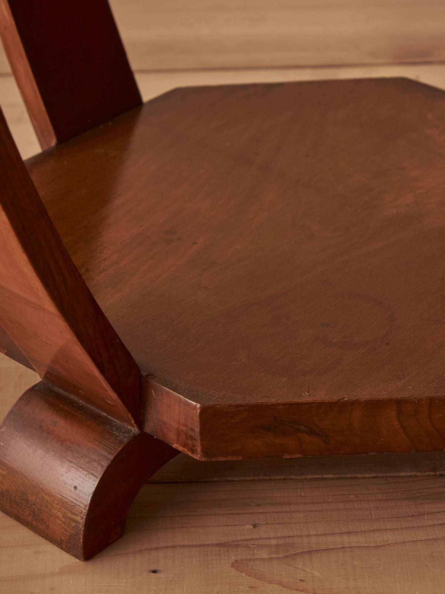 Art Deco walnut octagonal table