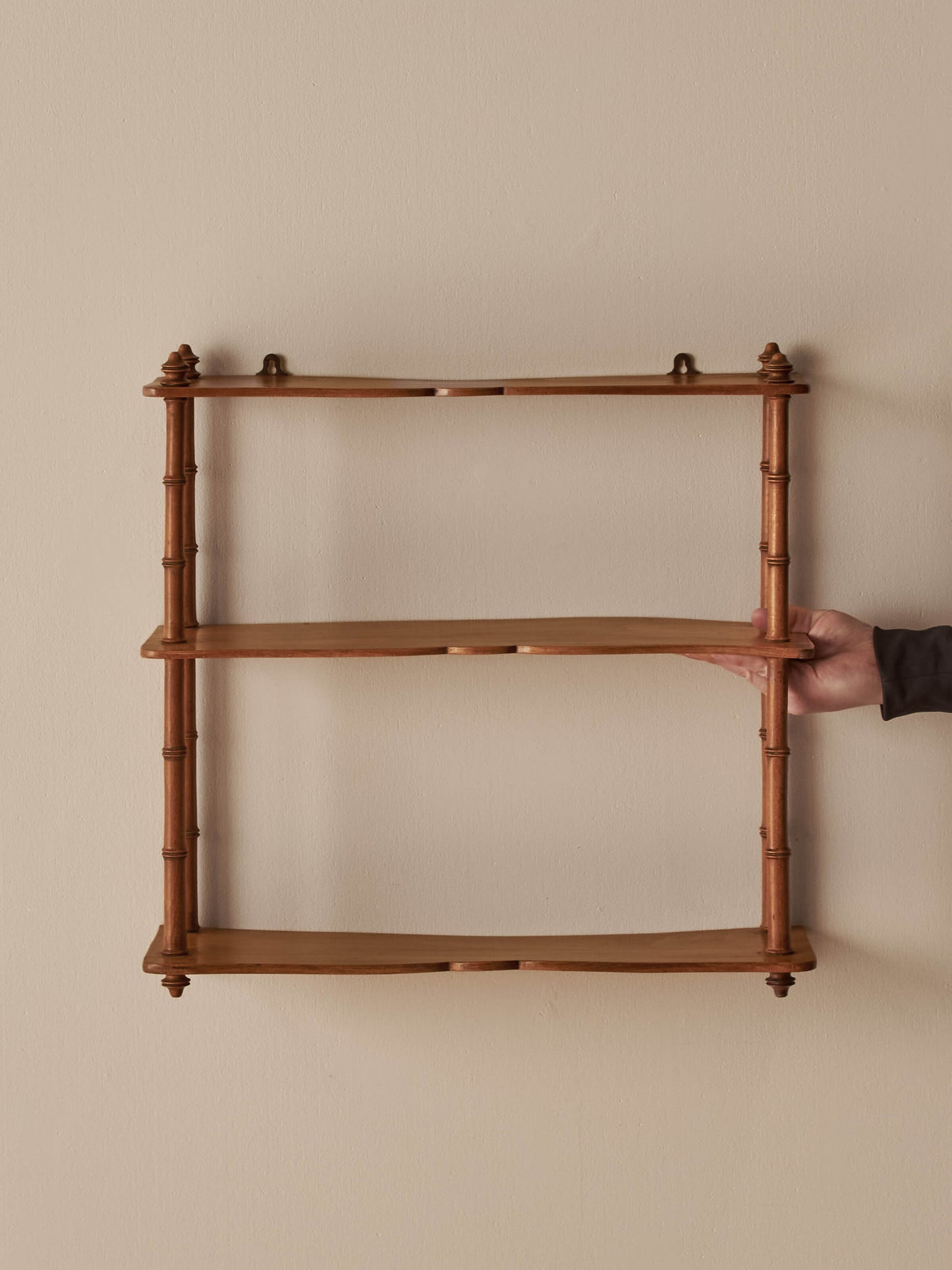 French vintage faux bamboo wall-shelf