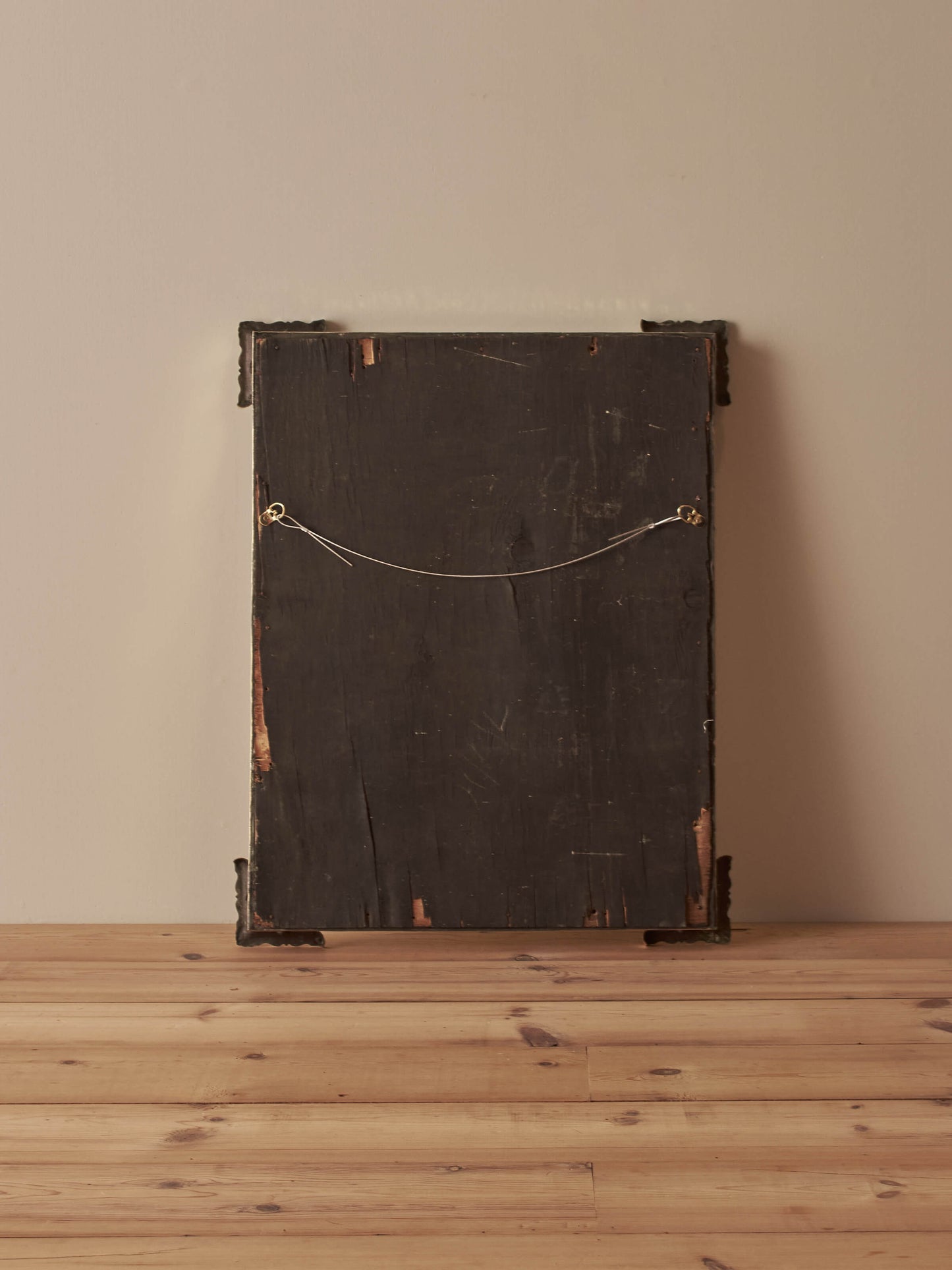 Arts and Crafts brass wall mirror
