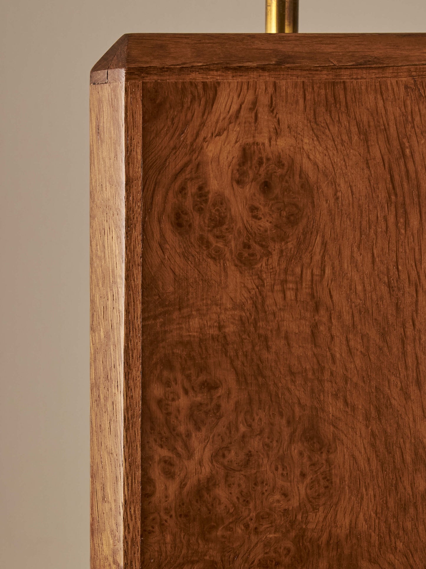 Vintage oak table lamp