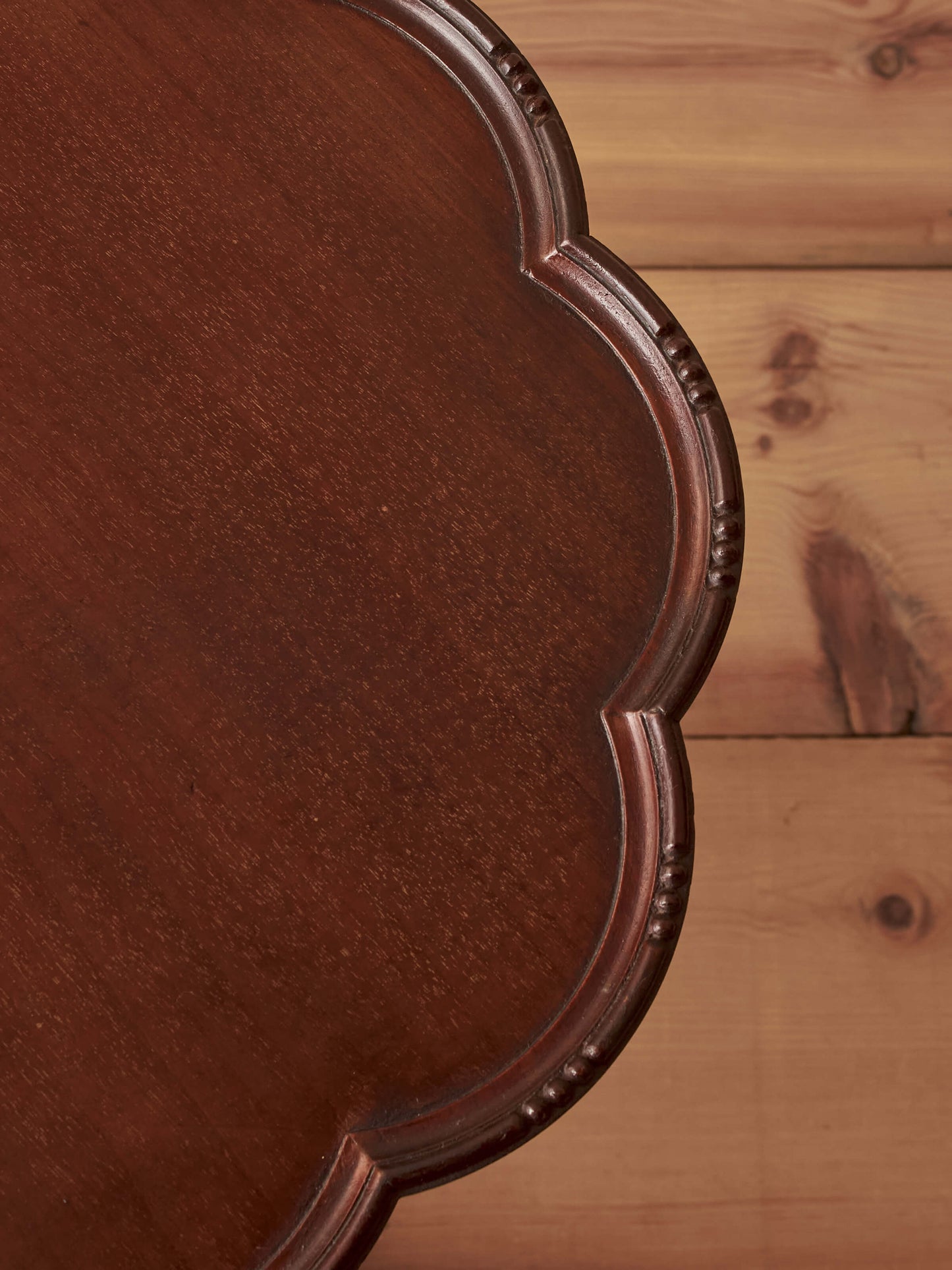 Victorian mahogany scalloped occasional table