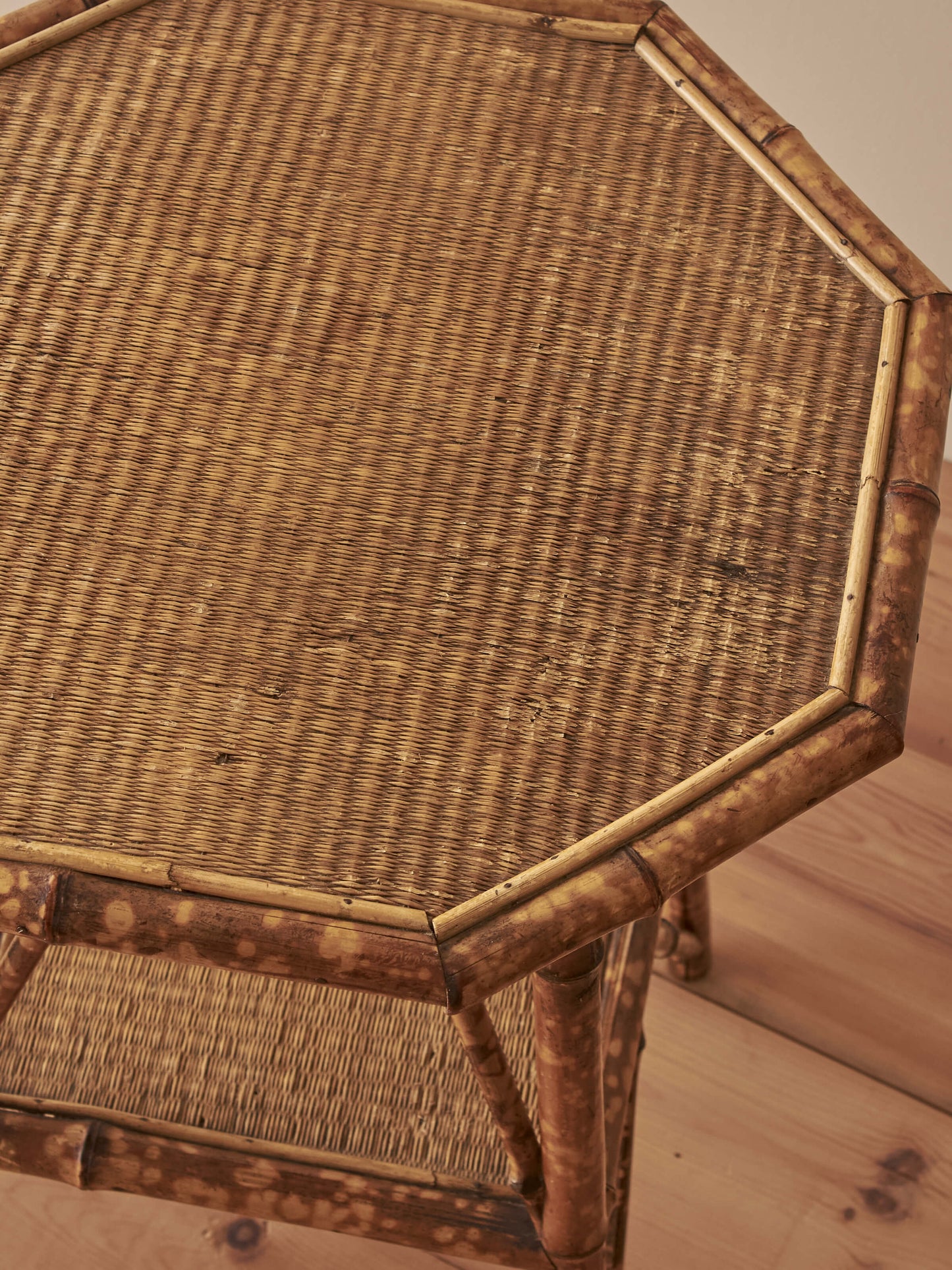 ON HOLD Victorian tiger bamboo side table