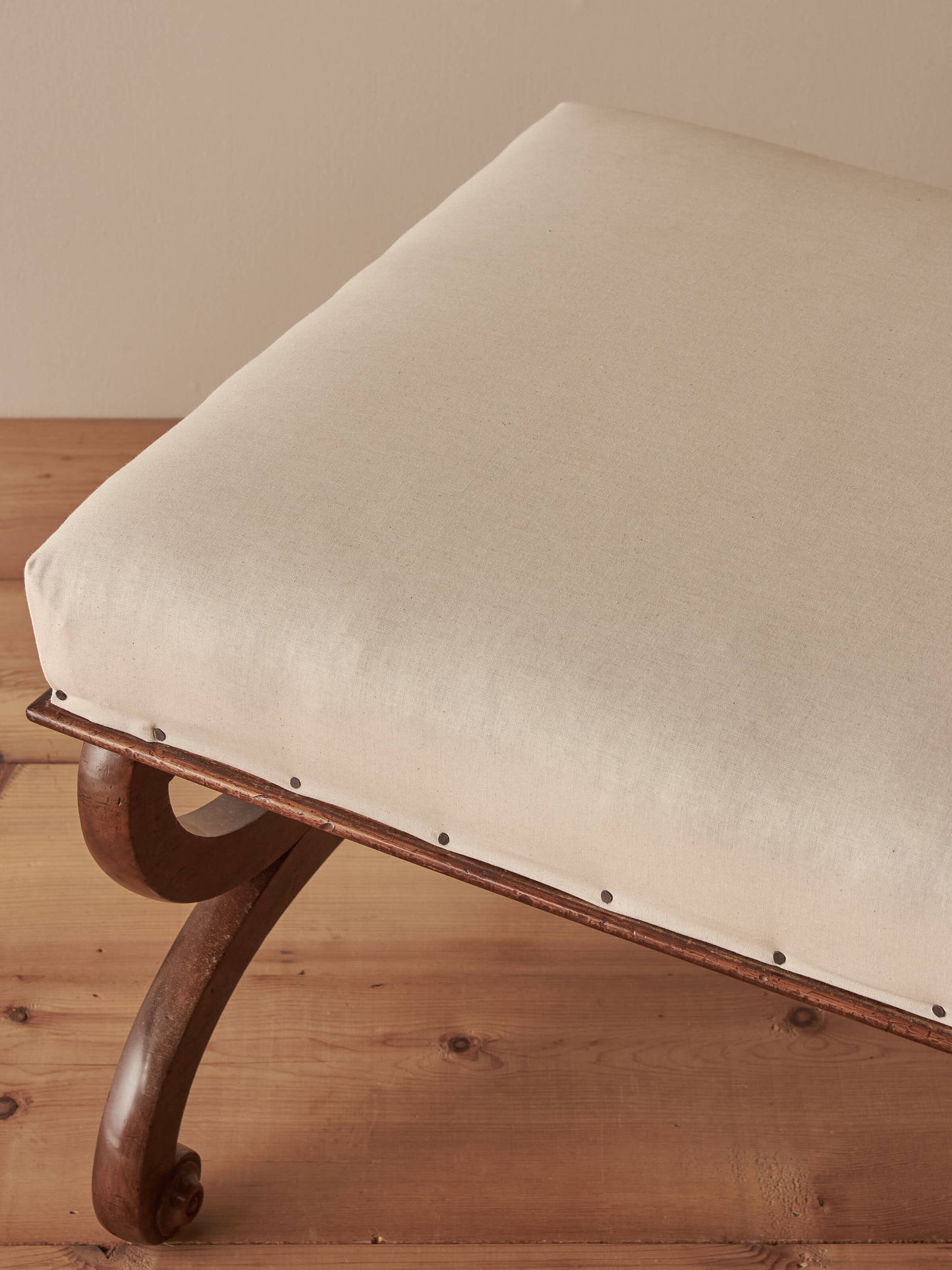 Antique walnut footstool