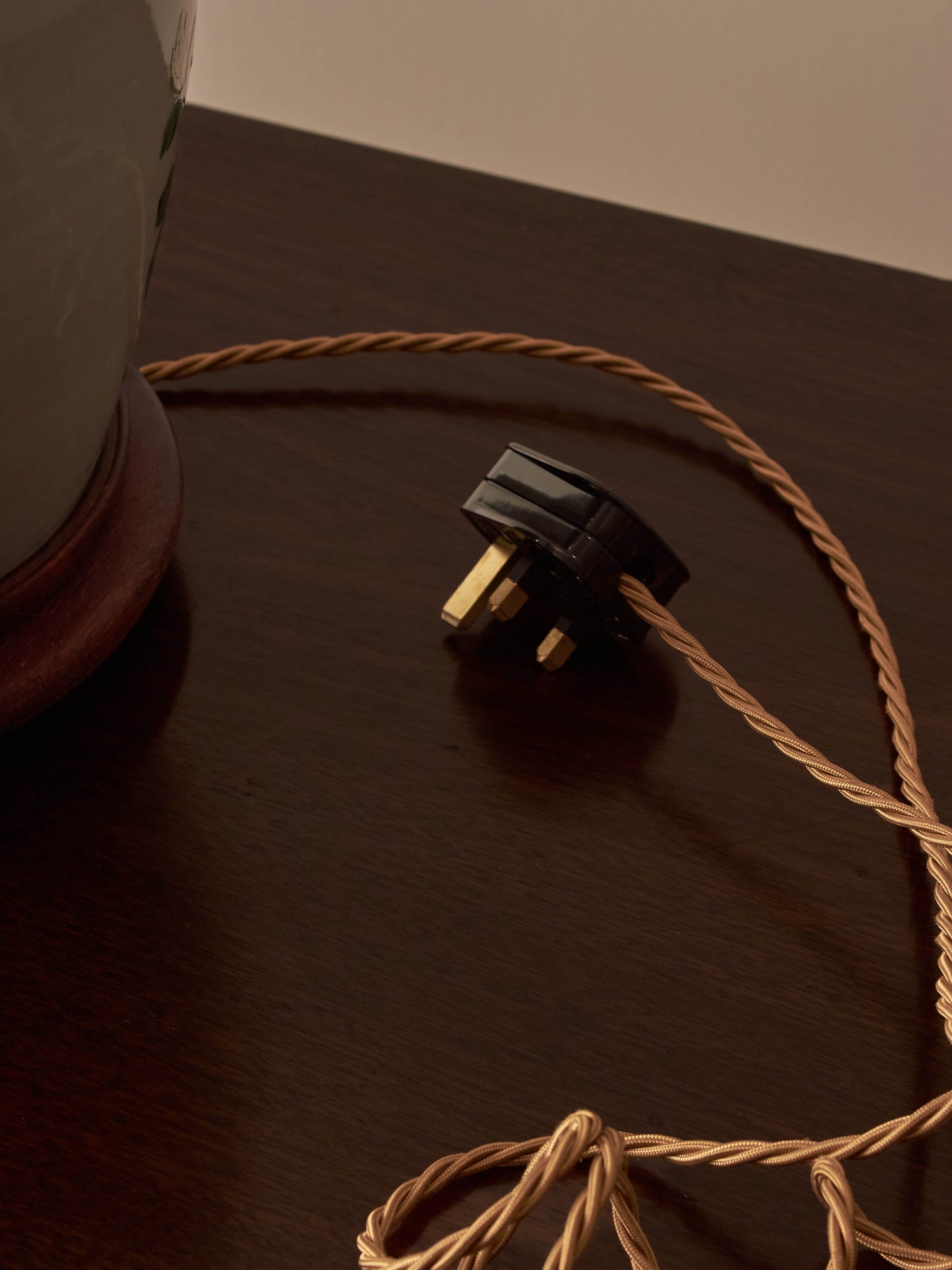 Pair of antique ceramic table lamps