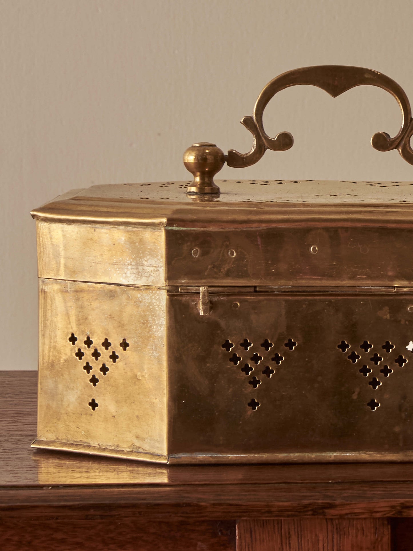 Vintage brass paan daan box