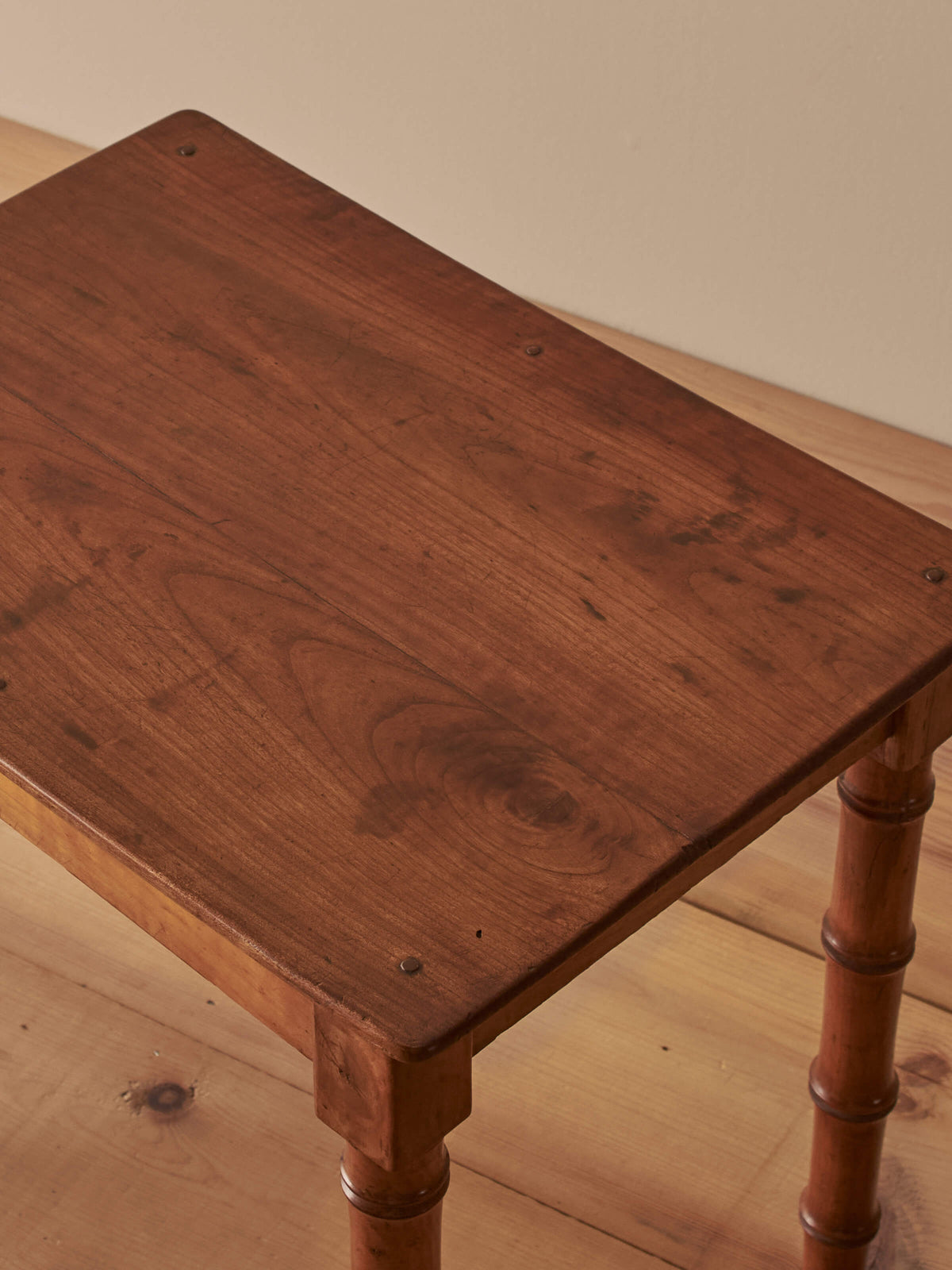 Mid-century French faux bamboo side table