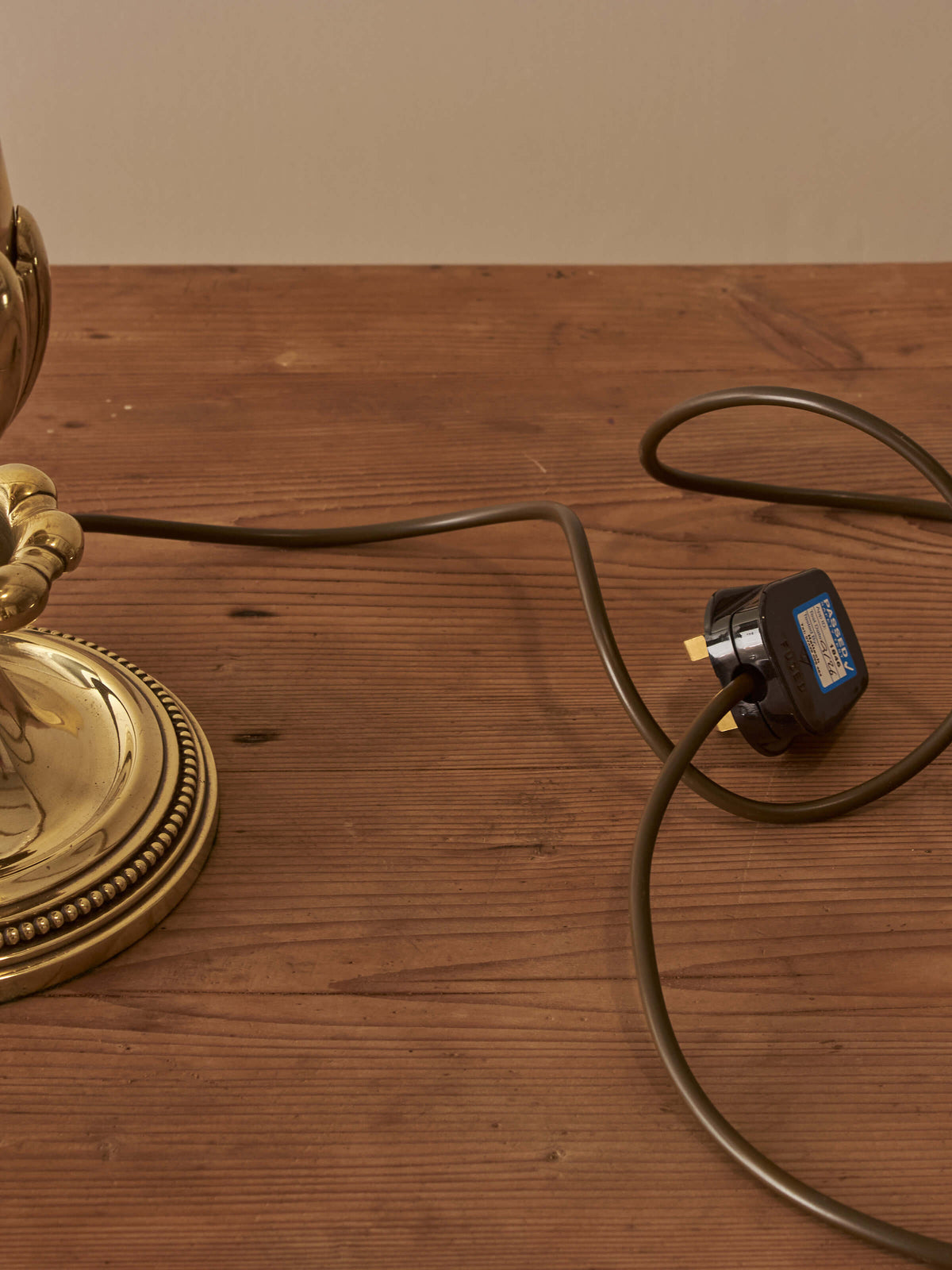 Art Deco solid brass table lamp