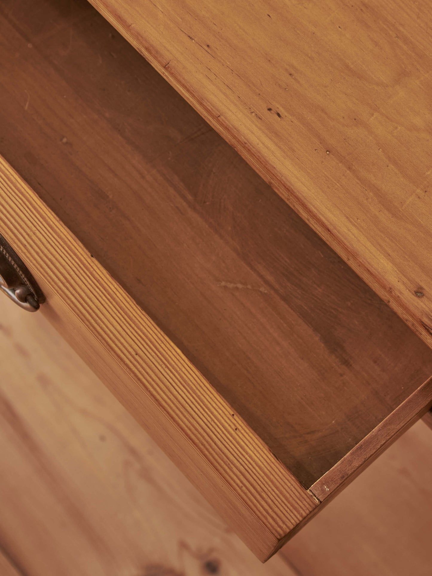 Vintage faux bamboo pine desk
