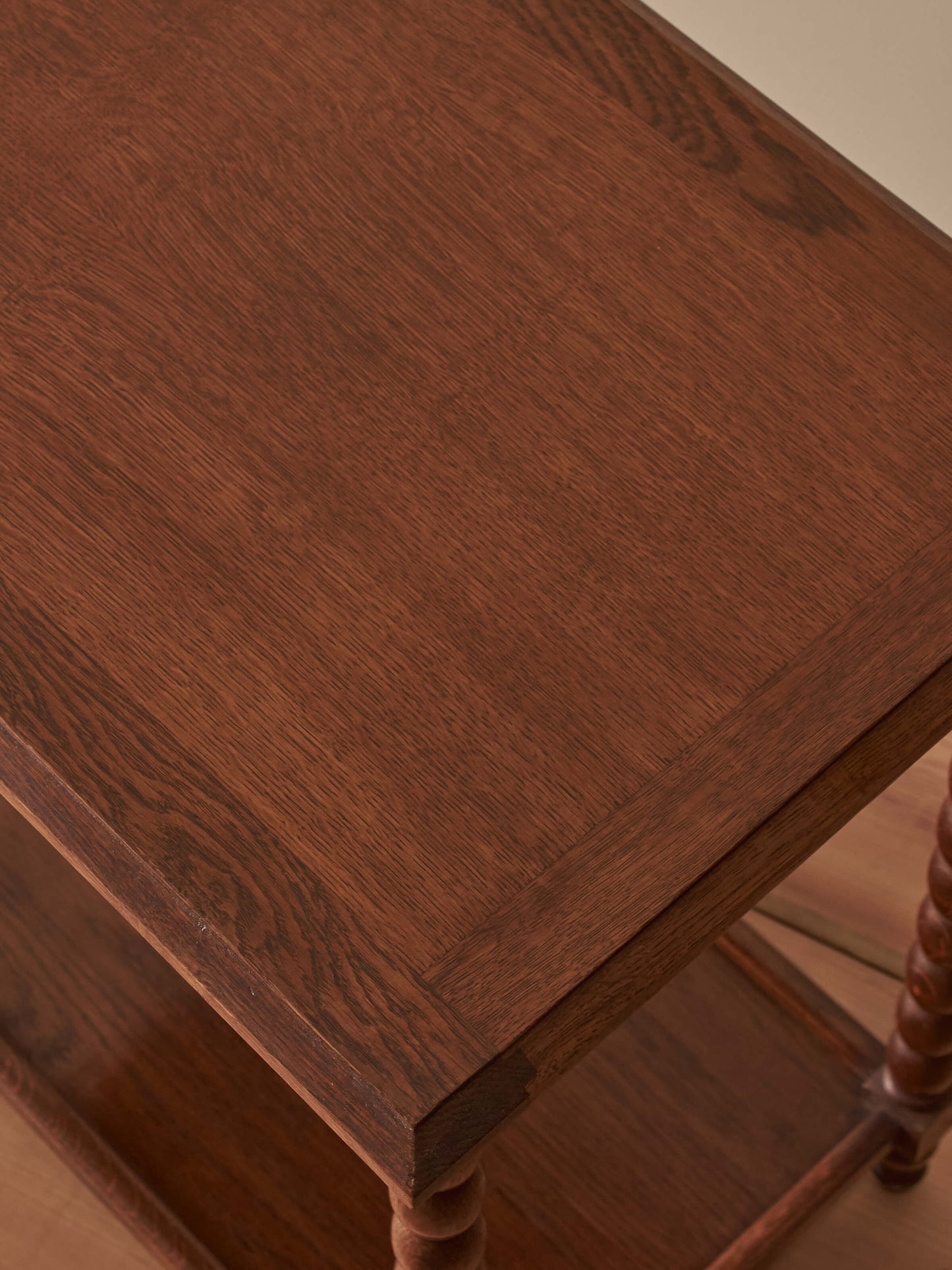 French rectangular oak bobbin table