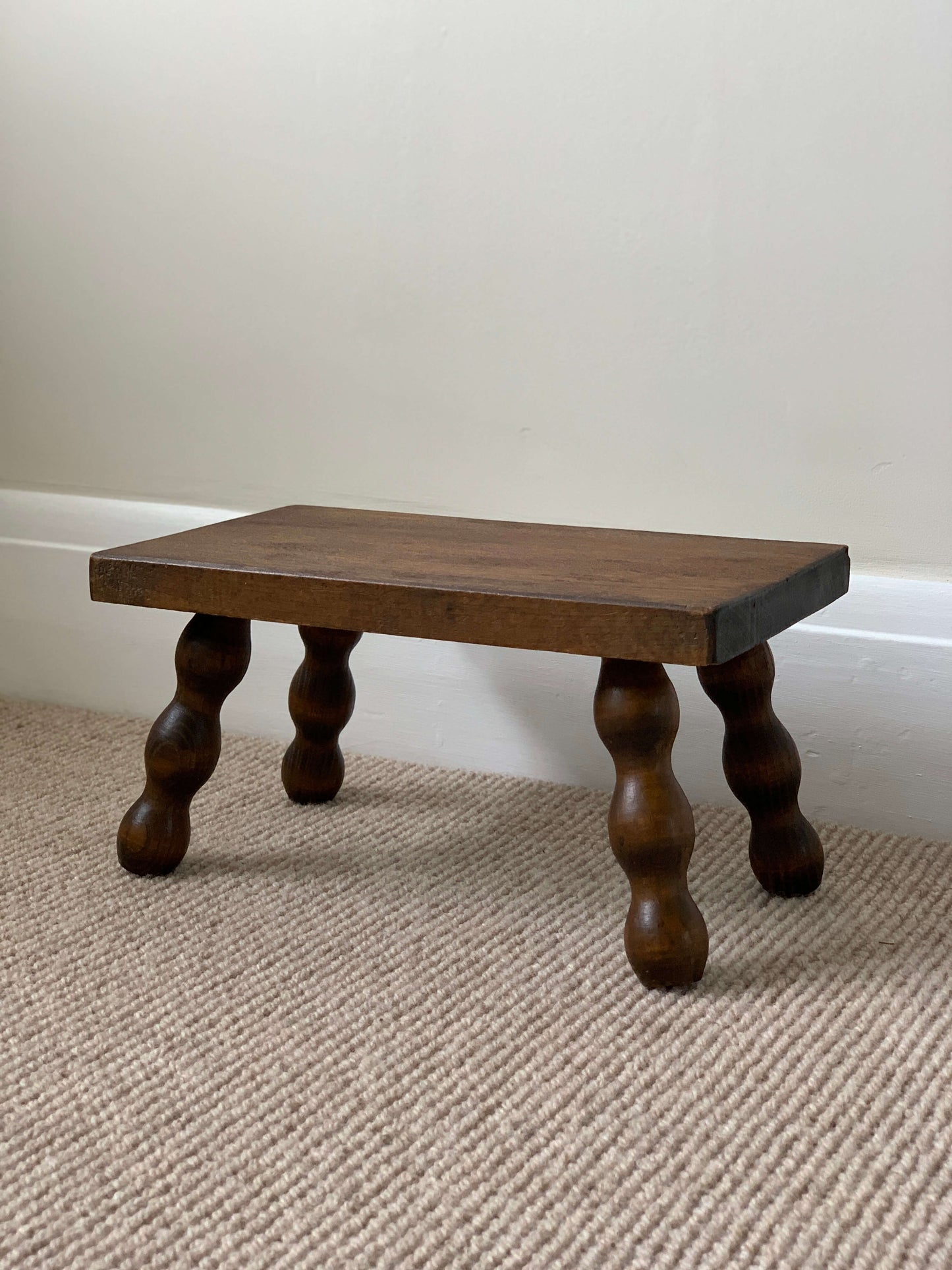French vintage bobbin milking stool