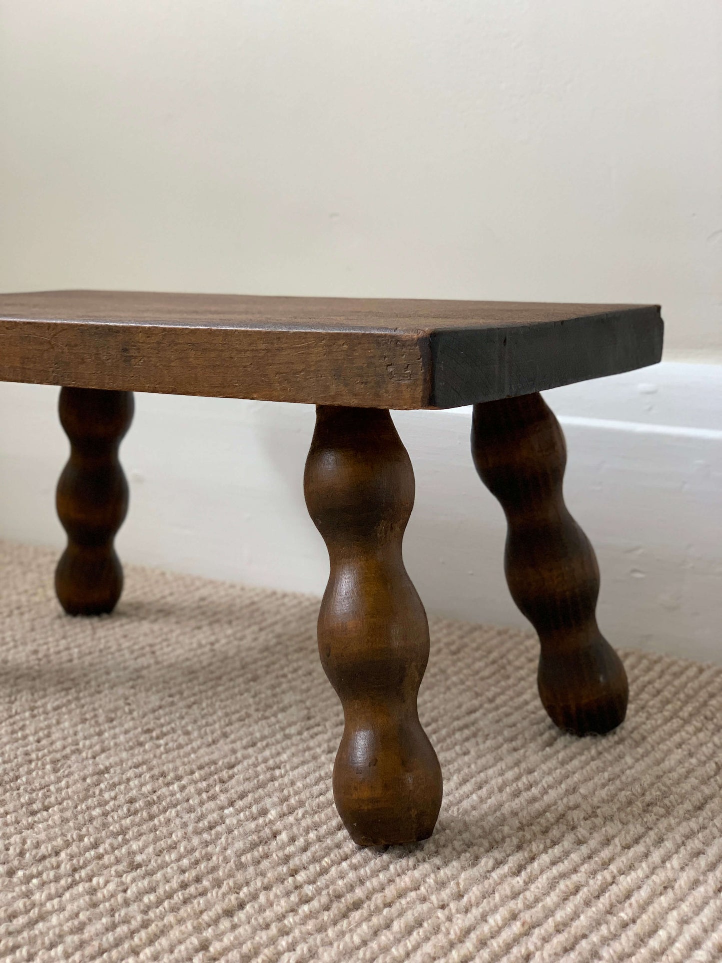 French vintage bobbin milking stool