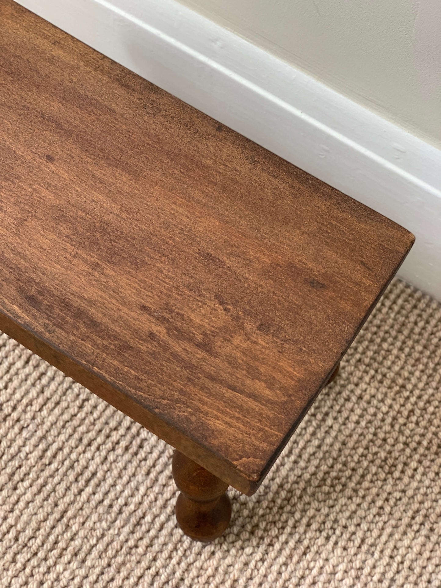 French vintage bobbin milking stool