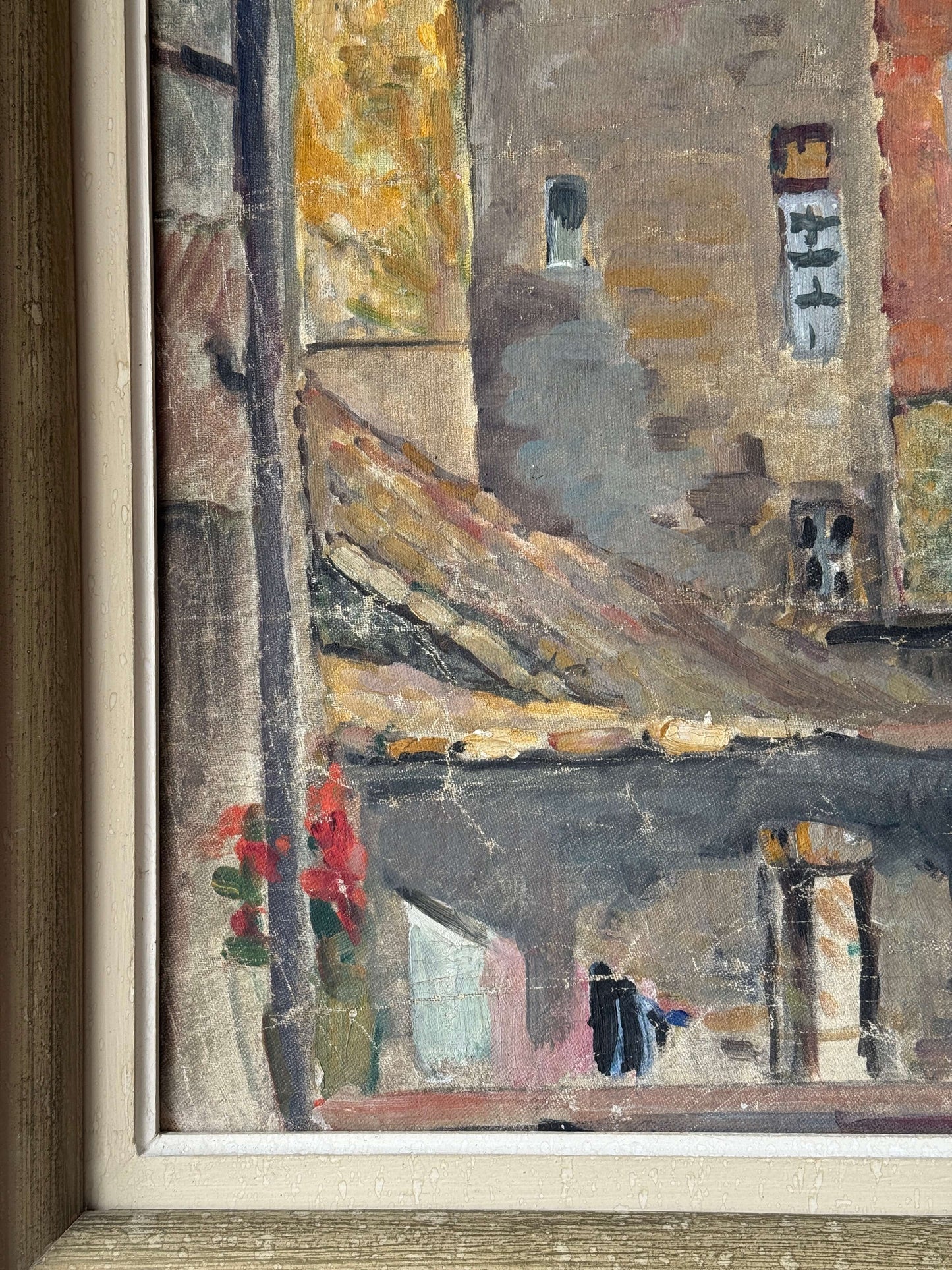 French mid-century oil on canvas