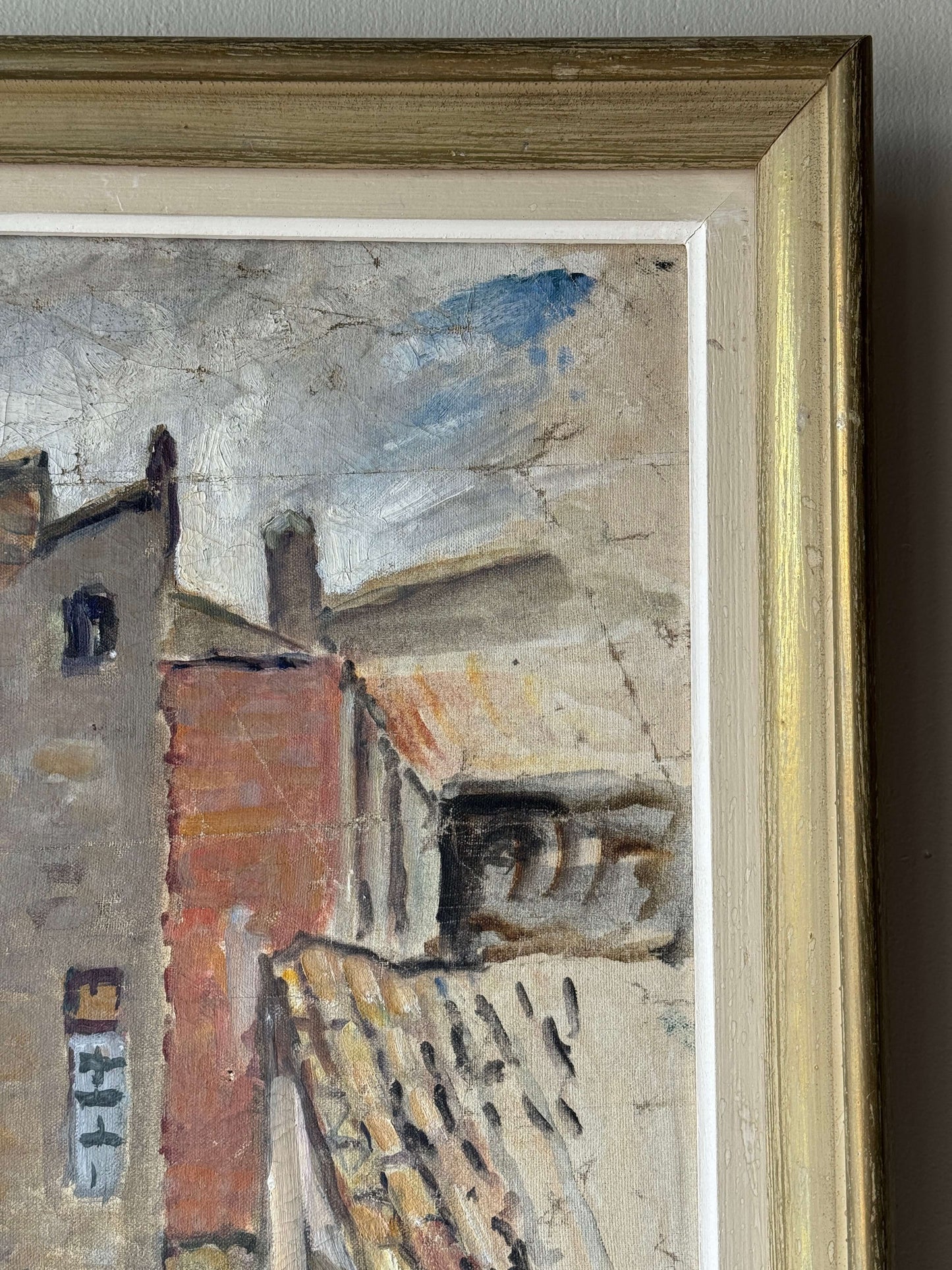French mid-century oil on canvas