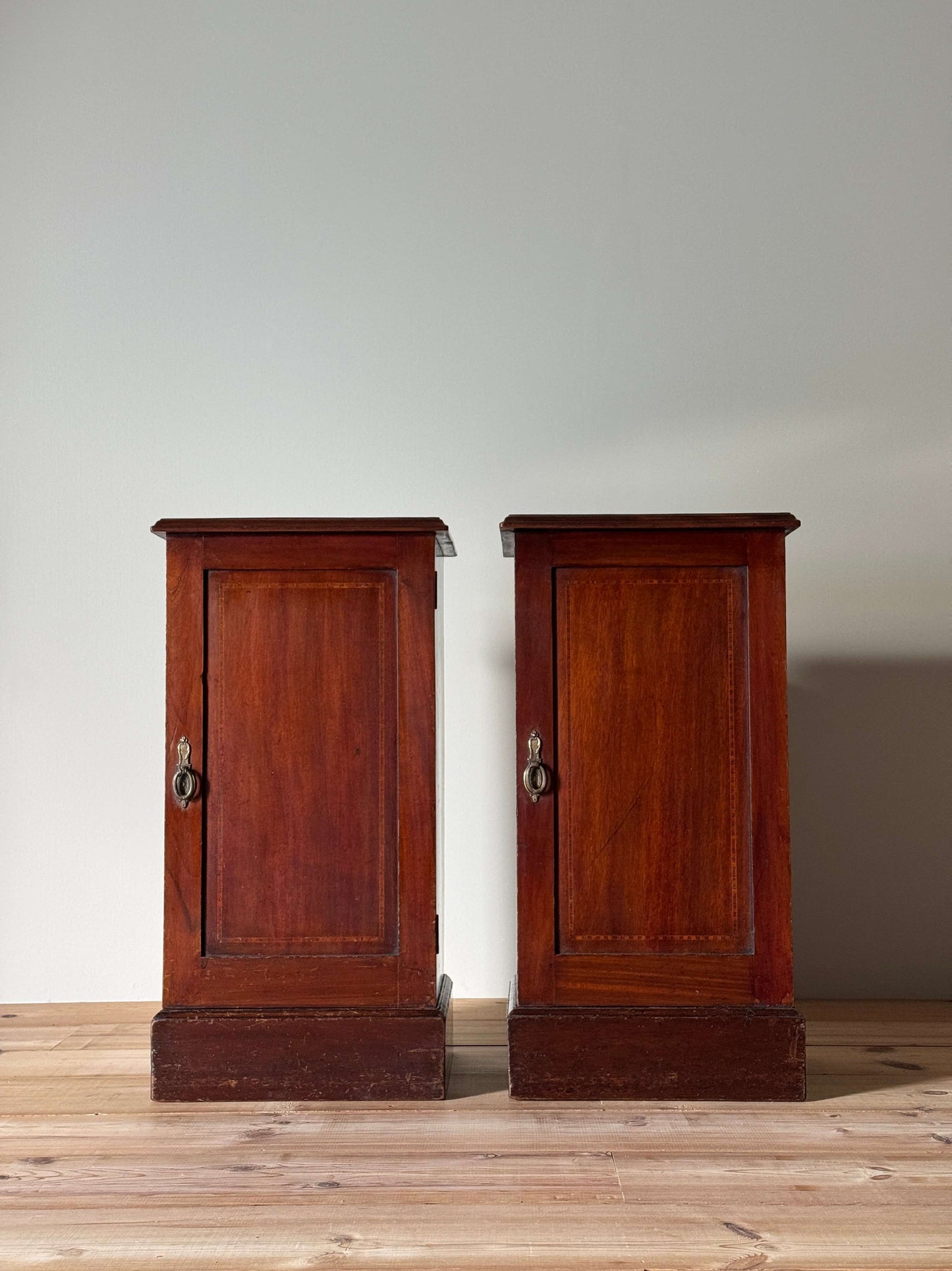 Pair of Edwardian bedside cabinets