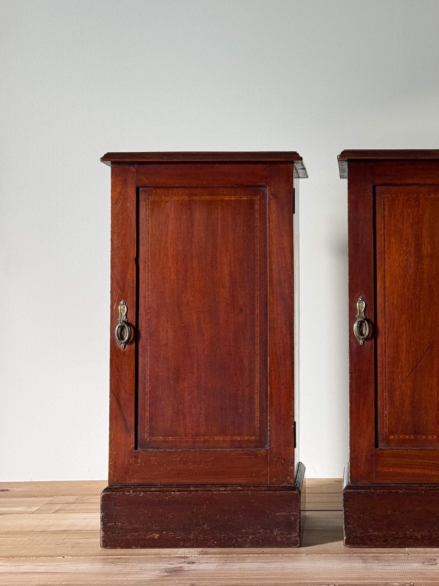 Pair of Edwardian bedside cabinets