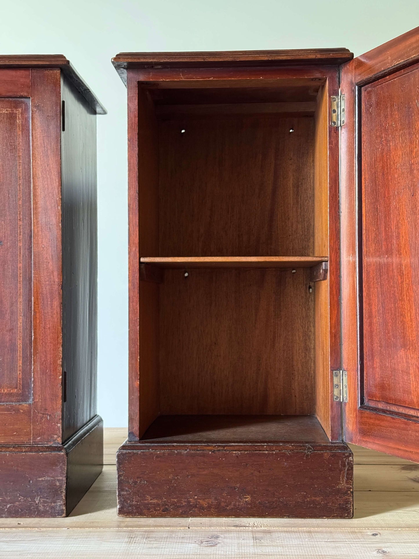 Pair of Edwardian bedside cabinets
