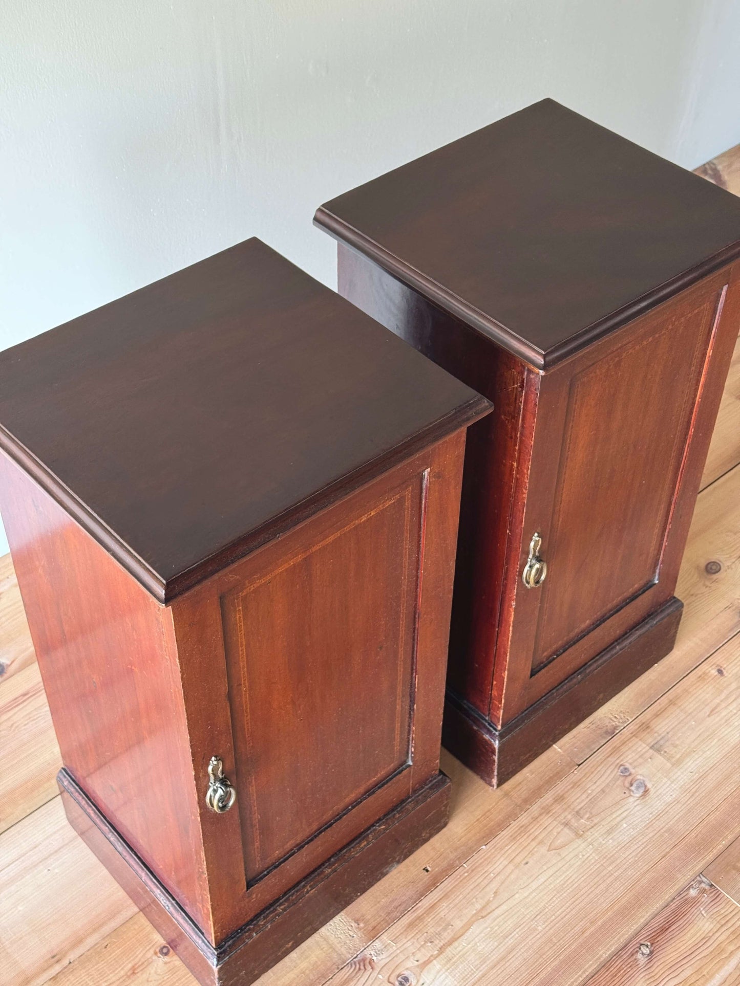 Pair of Edwardian bedside cabinets
