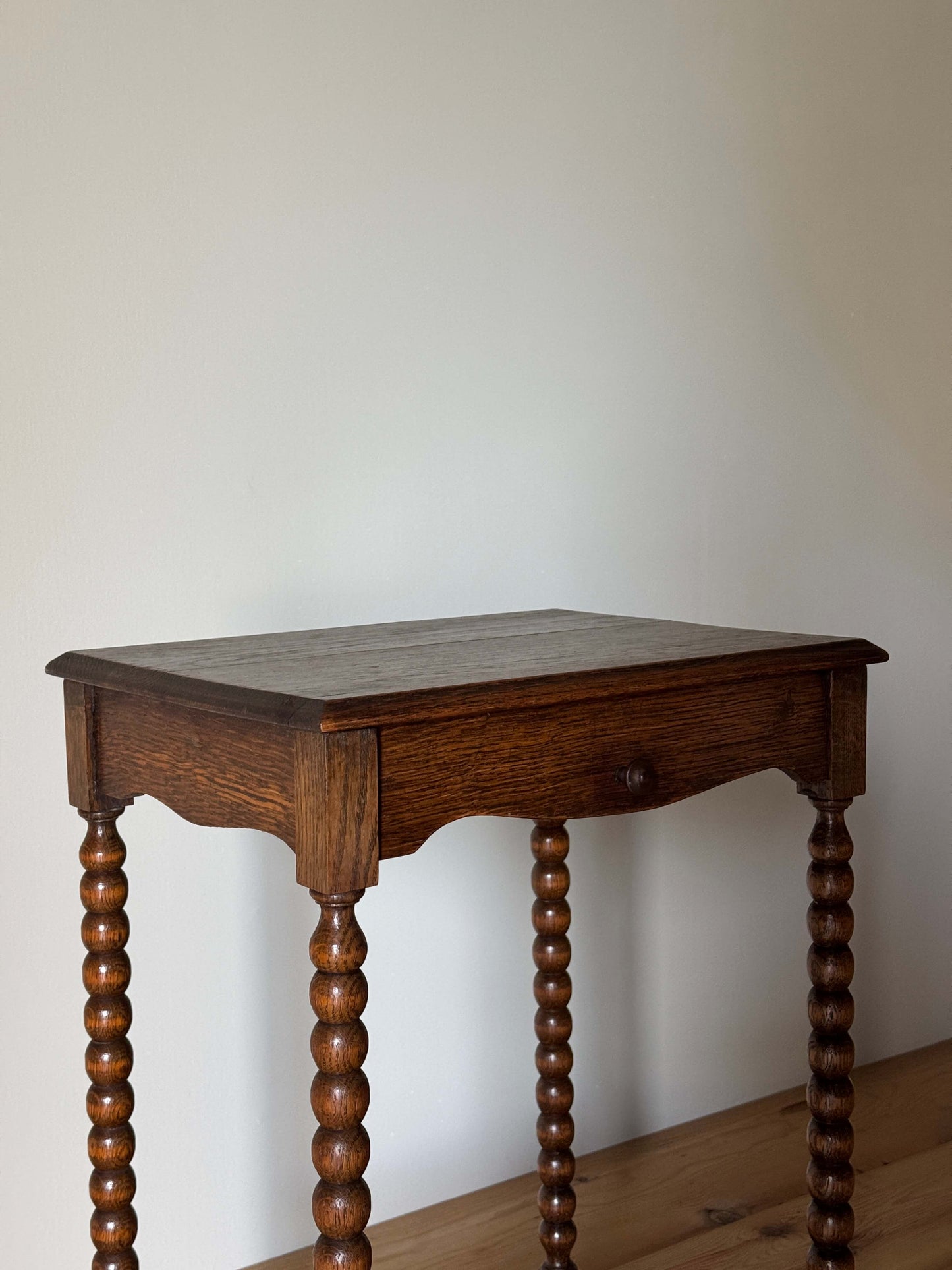 French vintage bobbin bedside table