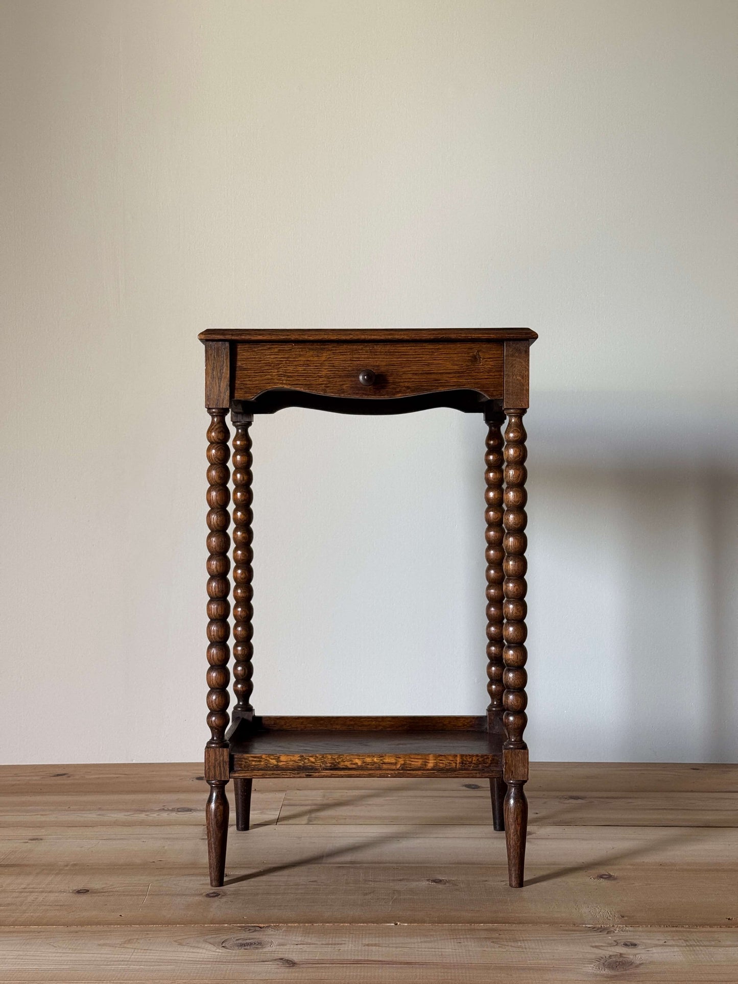 French vintage bobbin bedside table