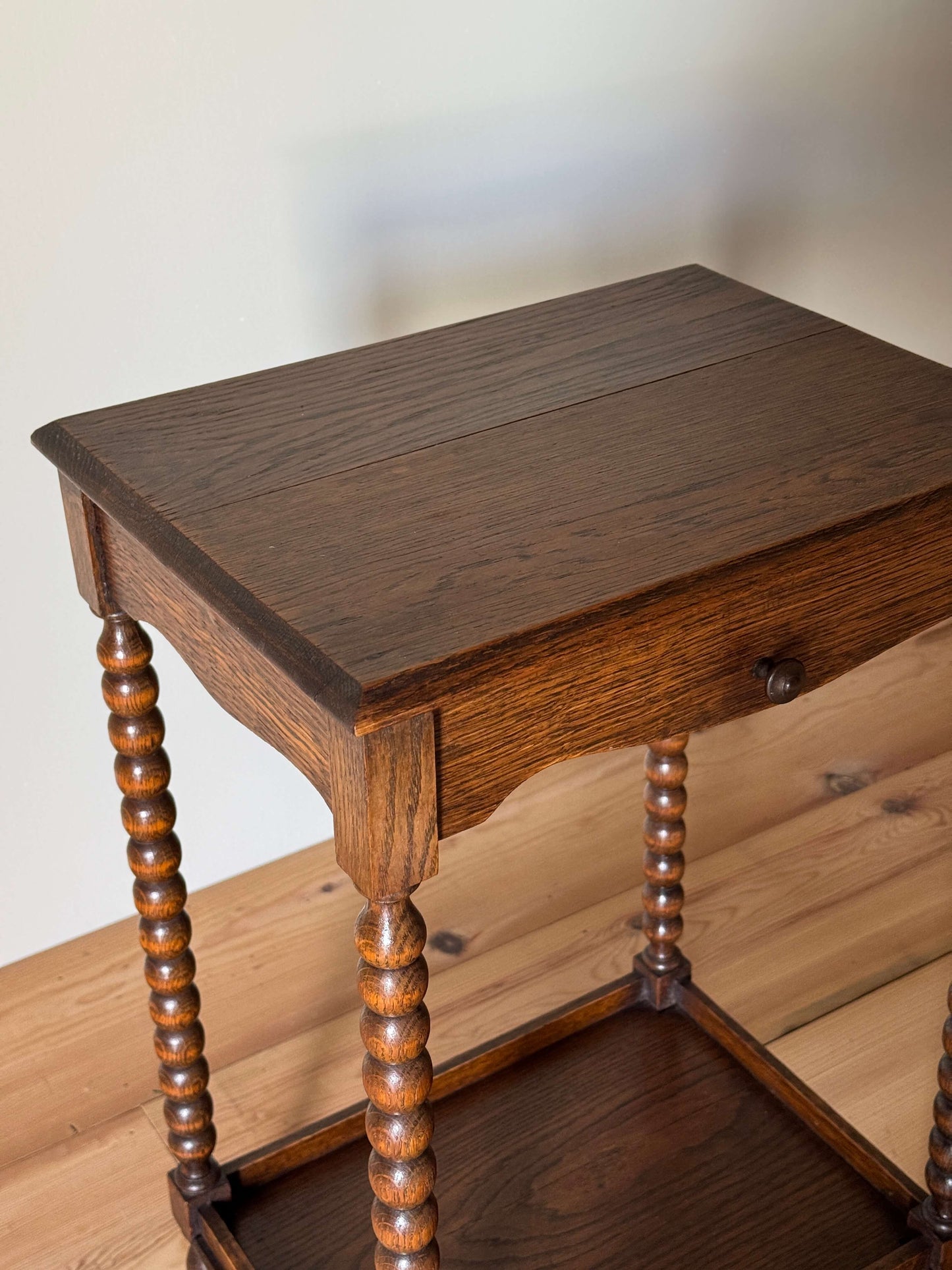 French vintage bobbin bedside table