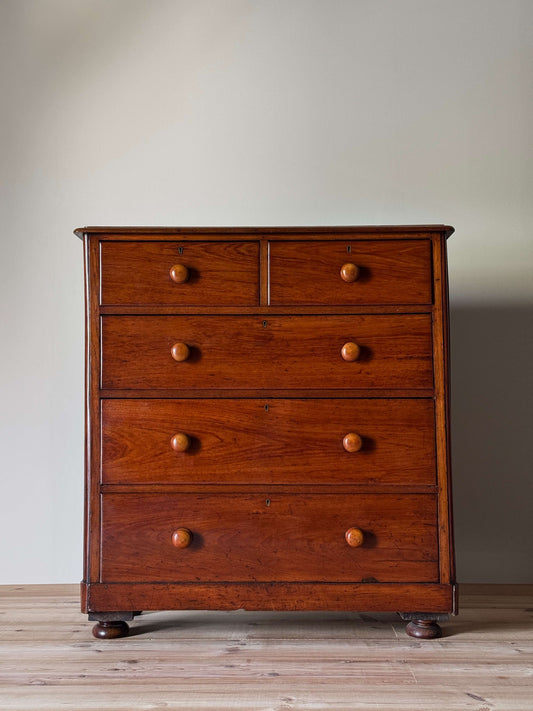 Late Victorian mahogany chest of drawers