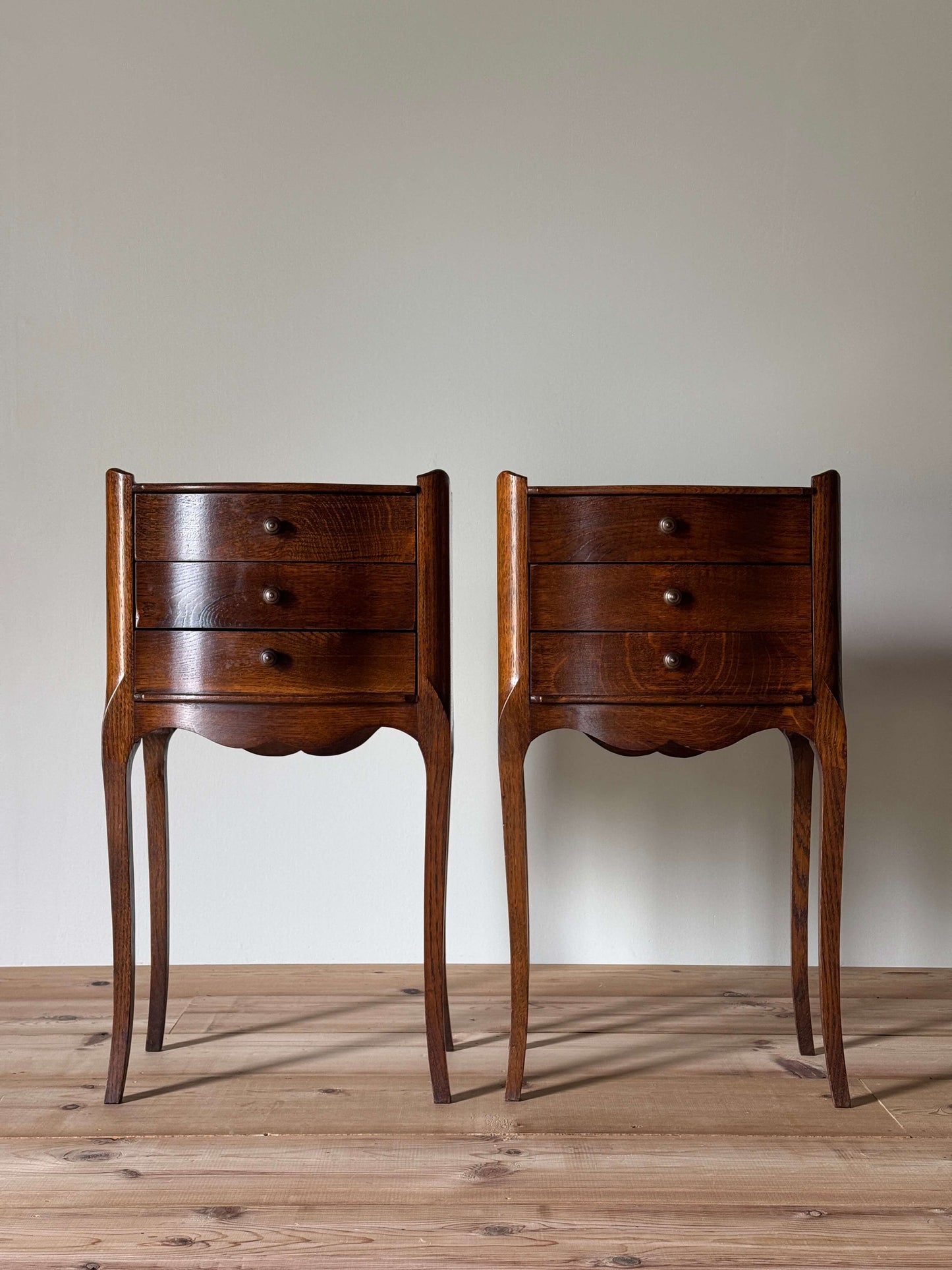 Pair of French vintage bedside tables