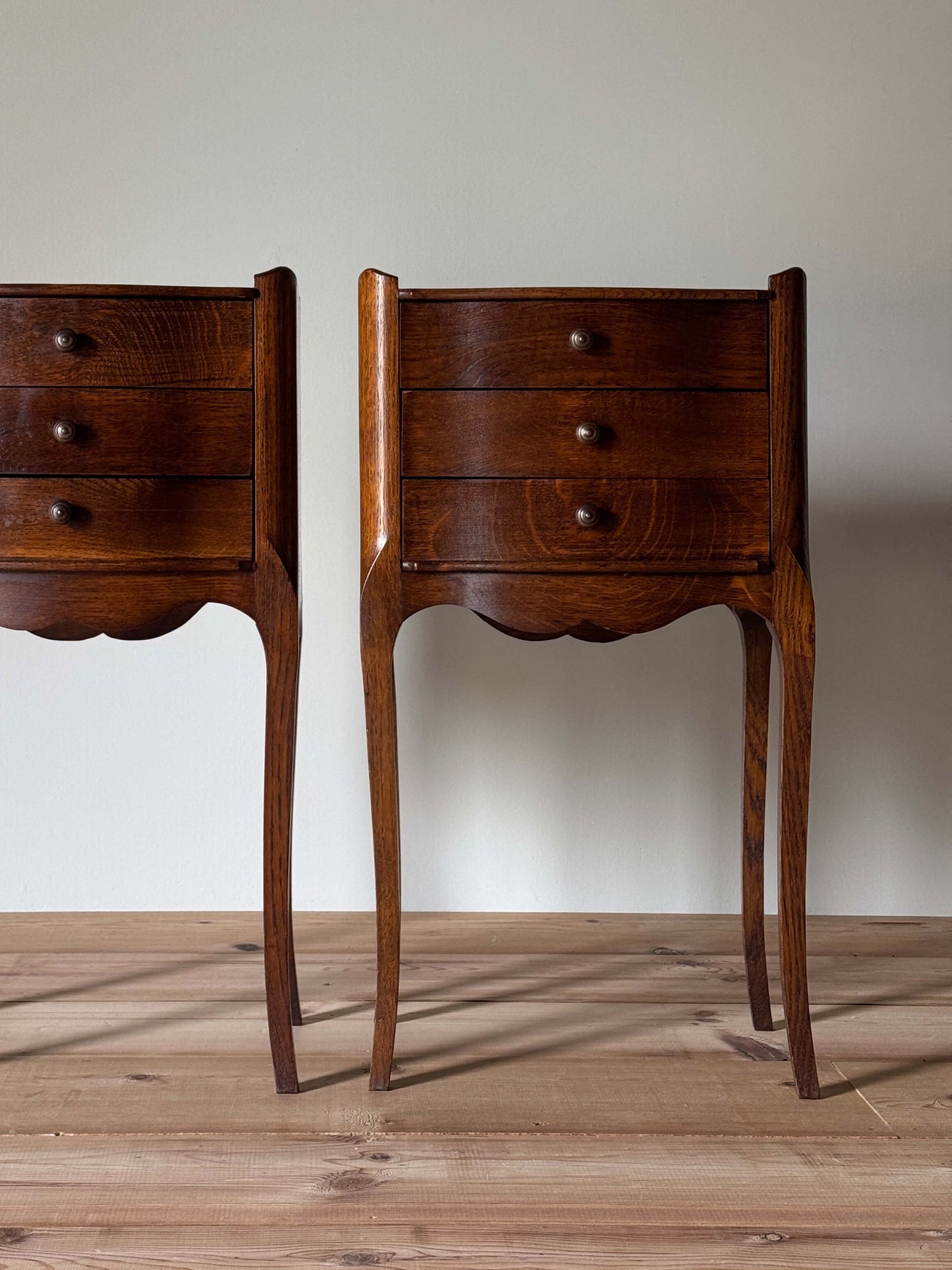 Pair of French vintage bedside tables