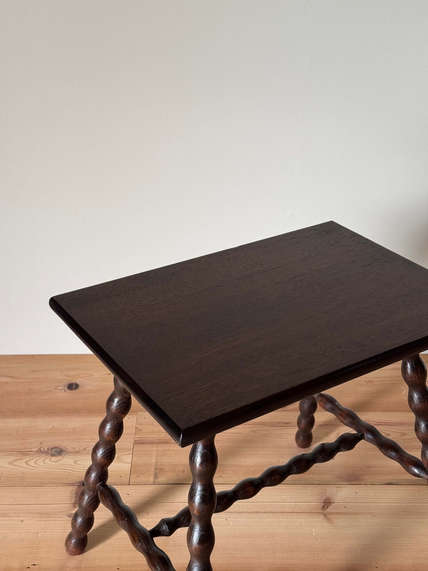 French vintage bobbin rectangular side table