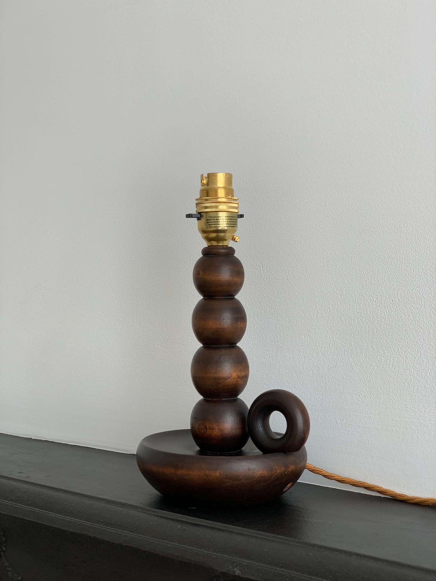 Antique French candelabra bobbin lamp