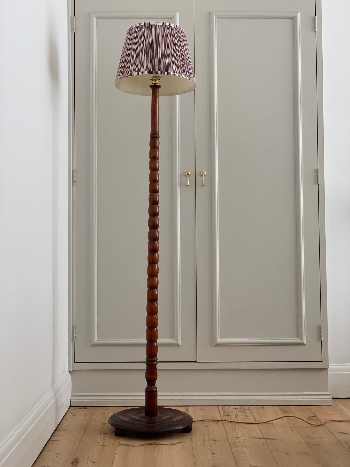 Vintage bobbin floor lamp