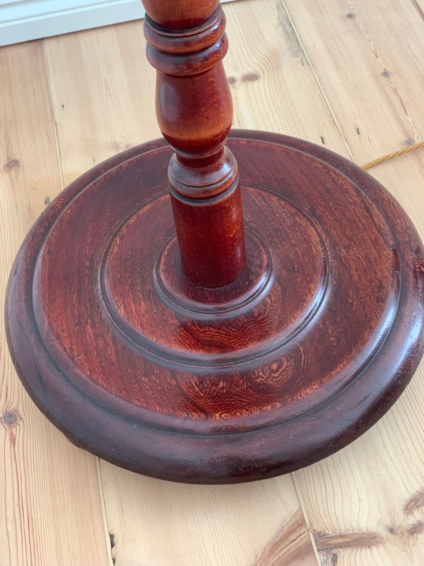 Vintage bobbin floor lamp