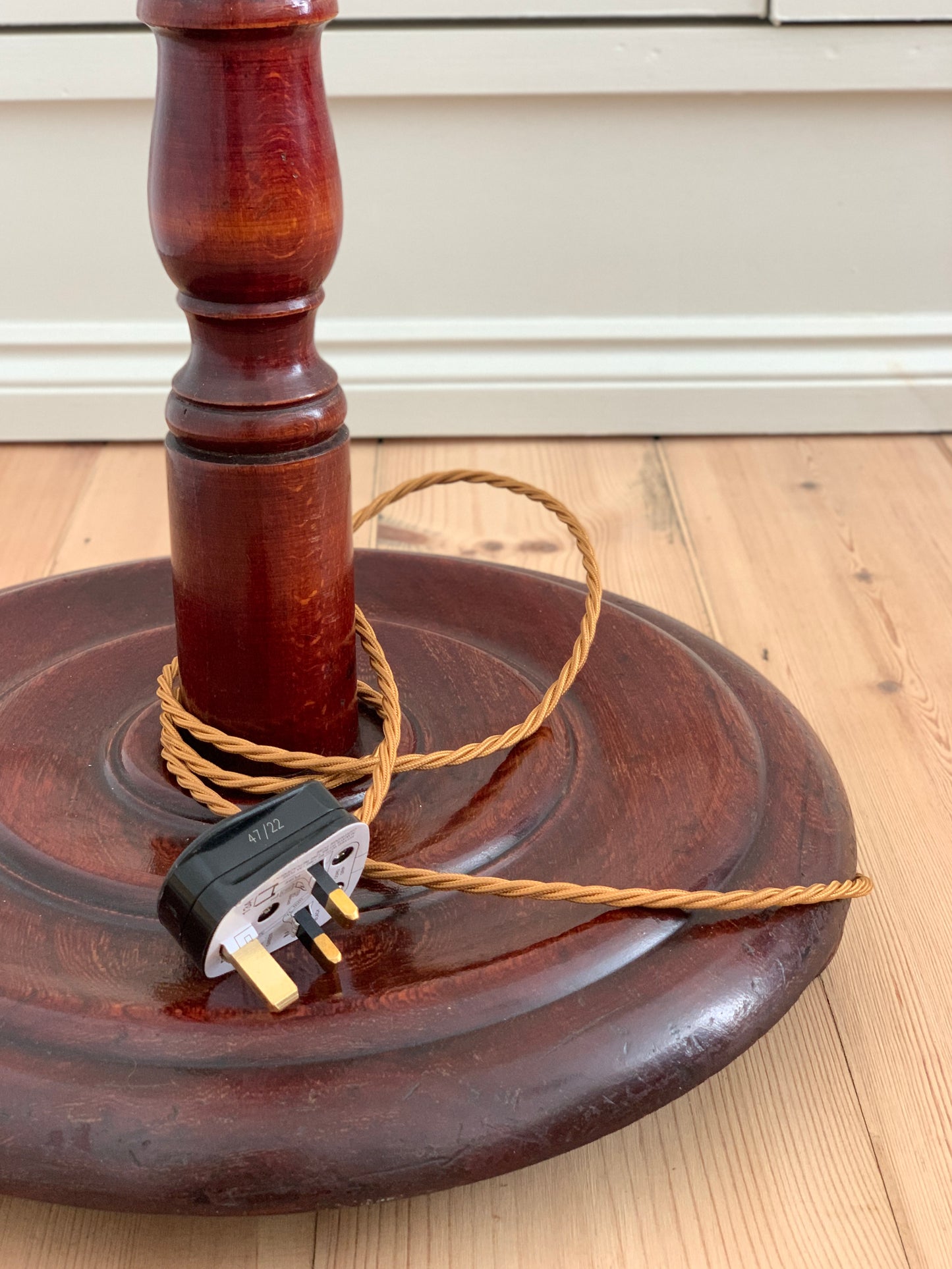 Vintage bobbin floor lamp