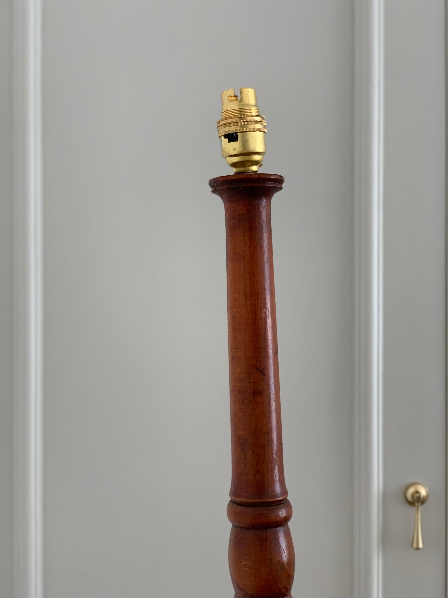 Vintage bobbin floor lamp